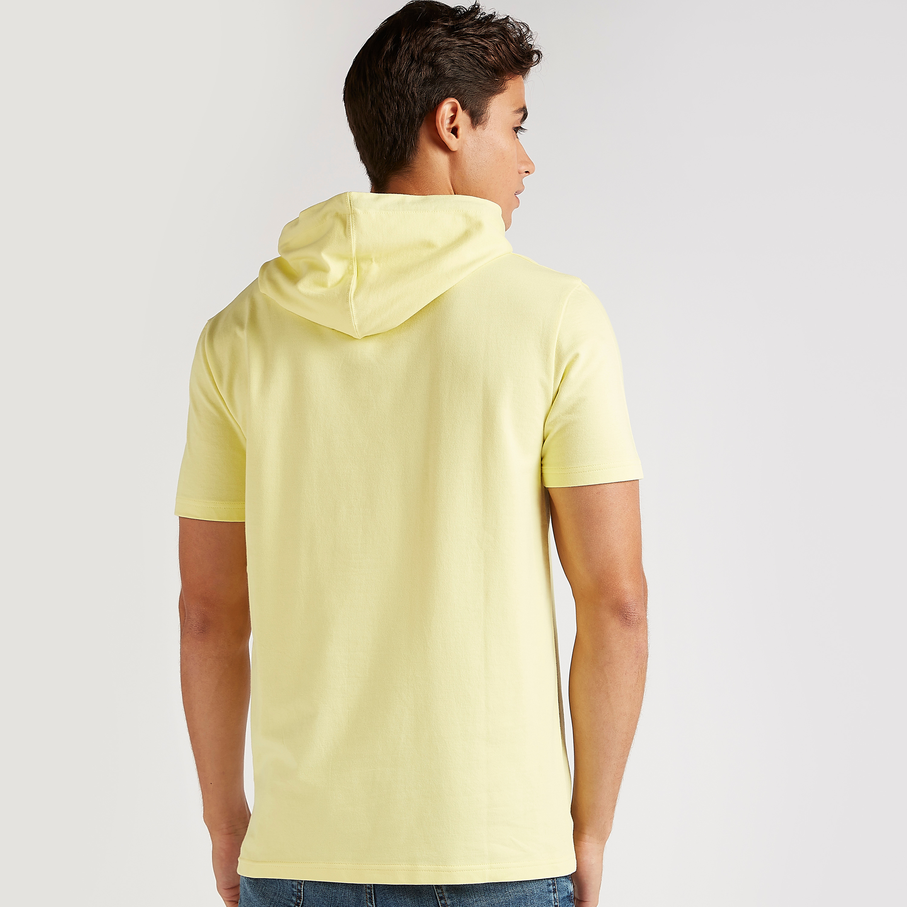 Peanuts Print T-shirt with Hood and Short Sleeves-men-clothing-tshirtsandpolos-tshirts-image-4