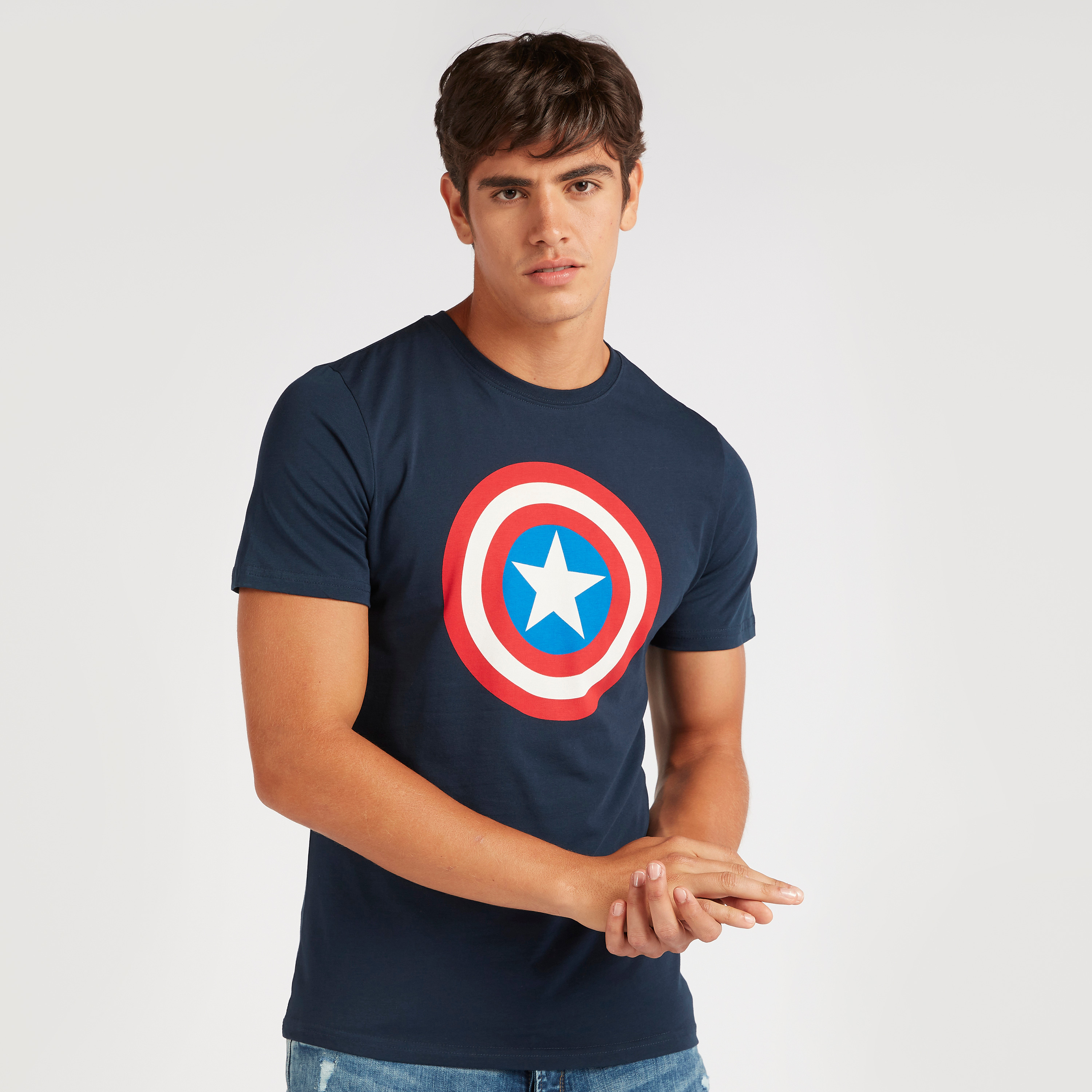 Captain america t store shirt mens