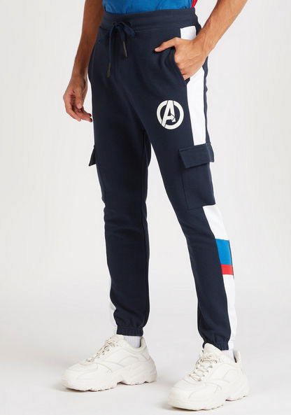 Avengers Print Mid-Rise Joggers with Pockets
