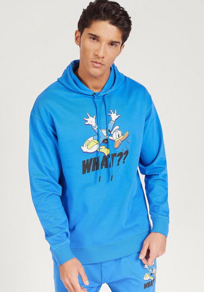 Donald Duck Print Sweatshirt with Long Sleeves and Hood-Sweatshirts-image-0