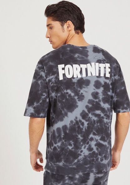 Fortnite Print Crew Neck T-shirt with Short Sleeves-T Shirts-image-3