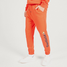 Garfield Print Joggers with Elasticated Waistband and Pockets