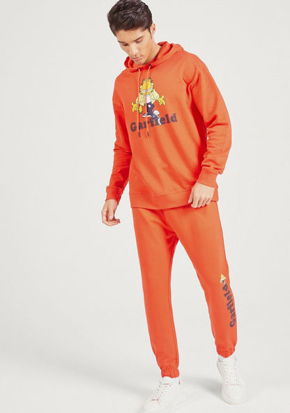 Garfield Print Joggers with Elasticated Waistband and Pockets-Joggers-image-1