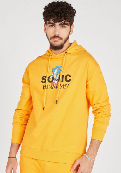 Sonic Print Sweatshirt with Long Sleeves and Hood-Sweatshirts-image-4