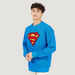 Superman Textured Crew Neck Sweatshirt with Long Sleeves-Sweatshirts-thumbnailMobile-0