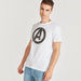 Avengers Print Crew Neck T-shirt with Short Sleeves-T Shirts-thumbnail-0