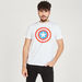 Captain America Print Crew Neck T-shirt with Short Sleeves-T Shirts-thumbnailMobile-0