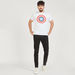 Captain America Print Crew Neck T-shirt with Short Sleeves-T Shirts-thumbnail-1