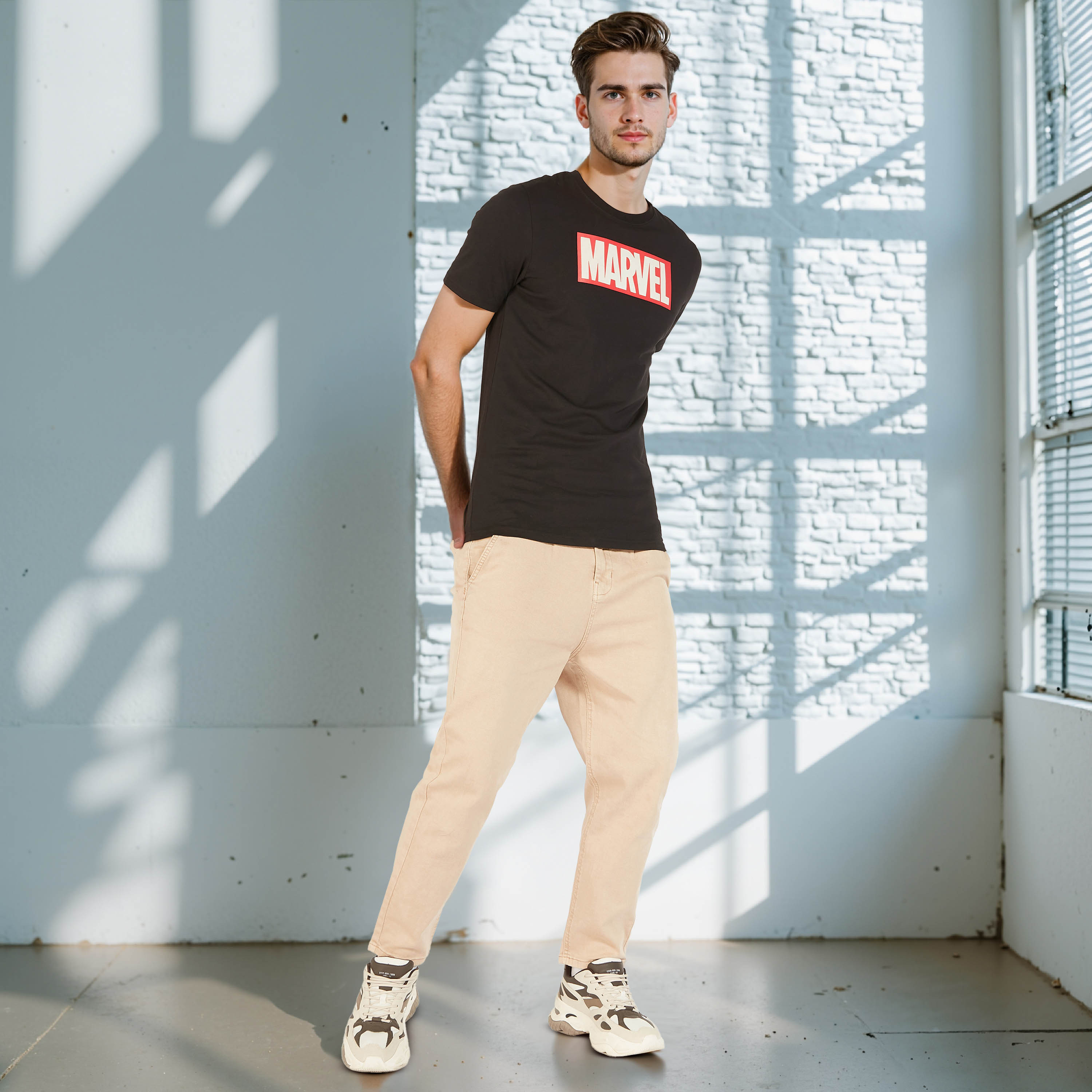 Marvel Print Slim Fit T-shirt with Crew Neck and Short Sleeves-men-clothing-tshirtsandpolos-tshirts-image-2
