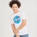 NASA Print Crew Neck T-shirt with Short Sleeves-T Shirts-thumbnail-4