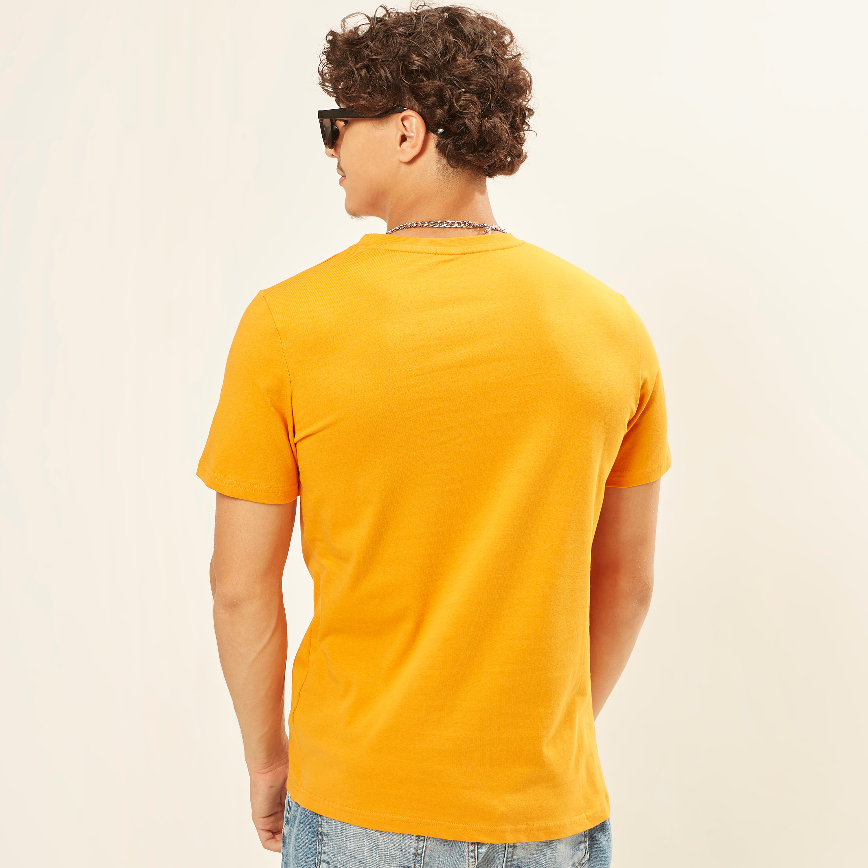 Orange crew 2024 neck t shirt