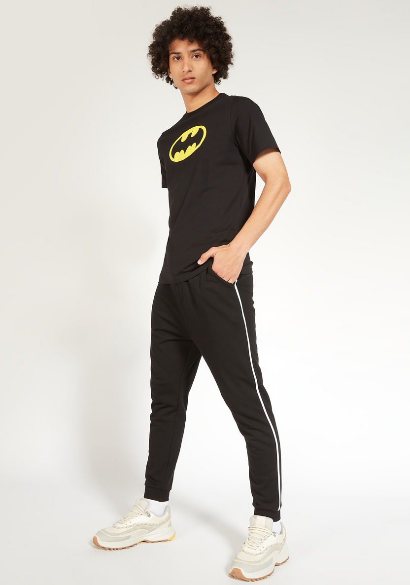 Batman Print T-shirt with Crew Neck and Short Sleeves-T Shirts-image-1