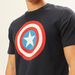 Captain America Print T-shirt with Crew Neck and Short Sleeves-T Shirts-thumbnailMobile-2