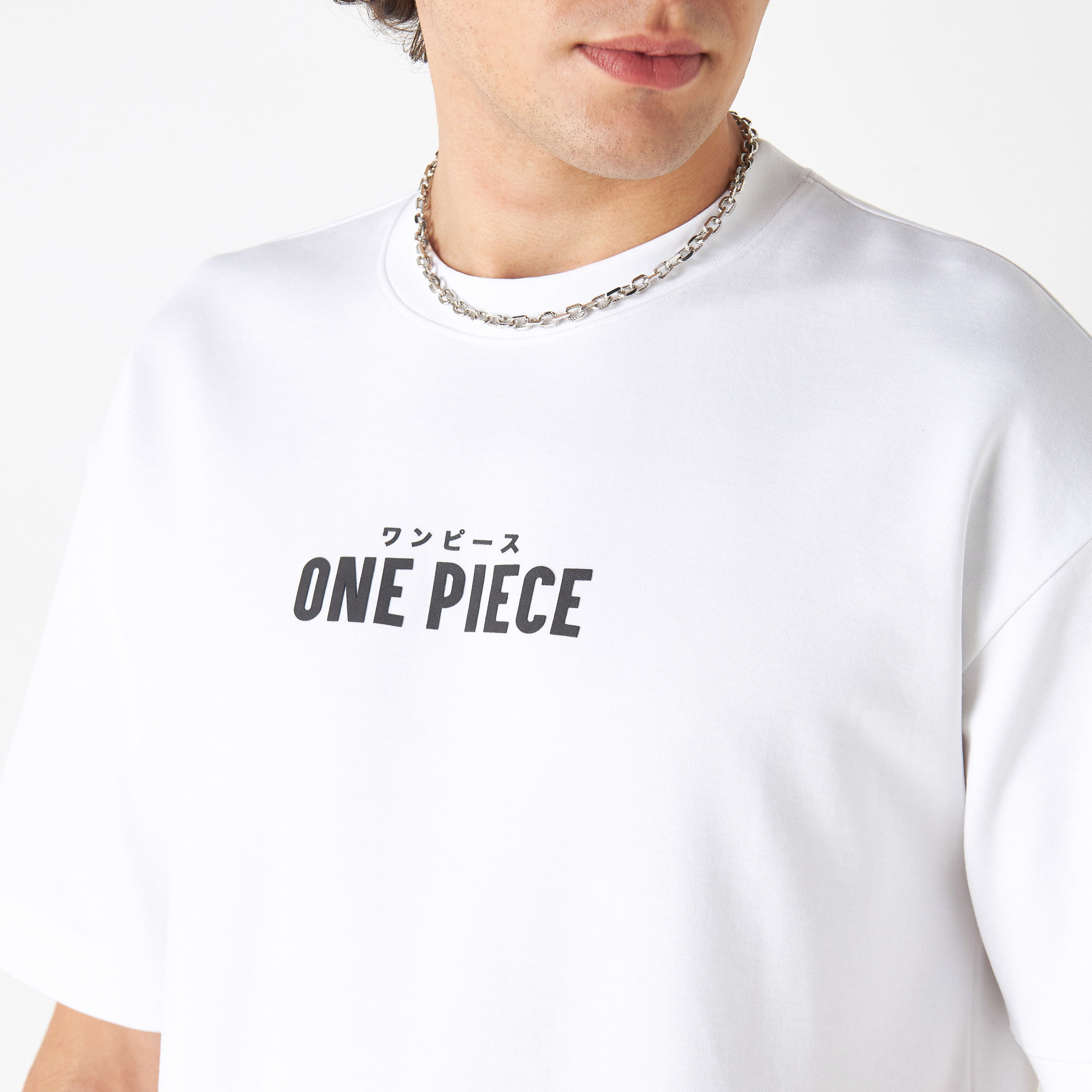 Shop One Piece Luffy Print T-shirt with Crew Neck and Short