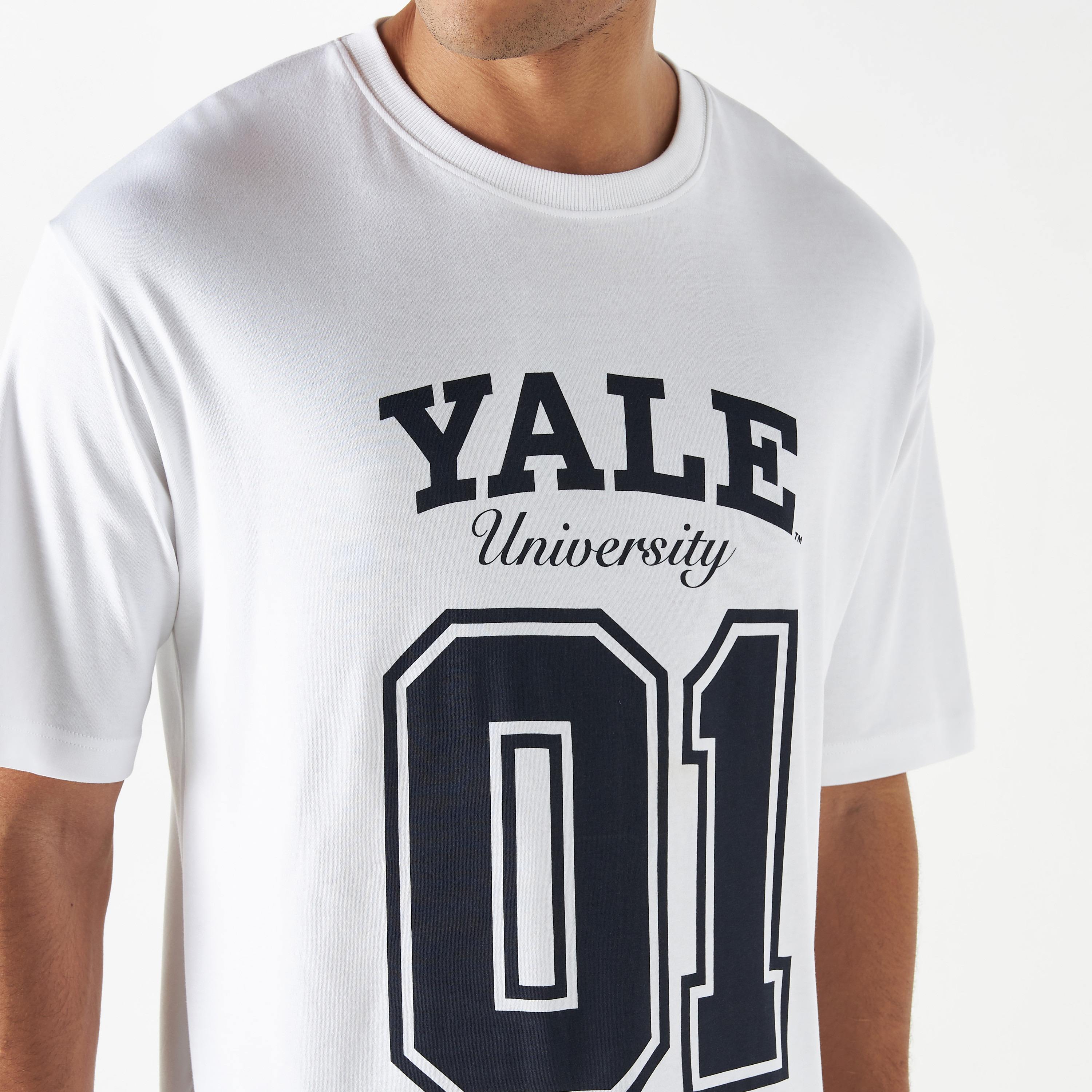 Shop Yale University Print Crew Neck T-shirt with Short