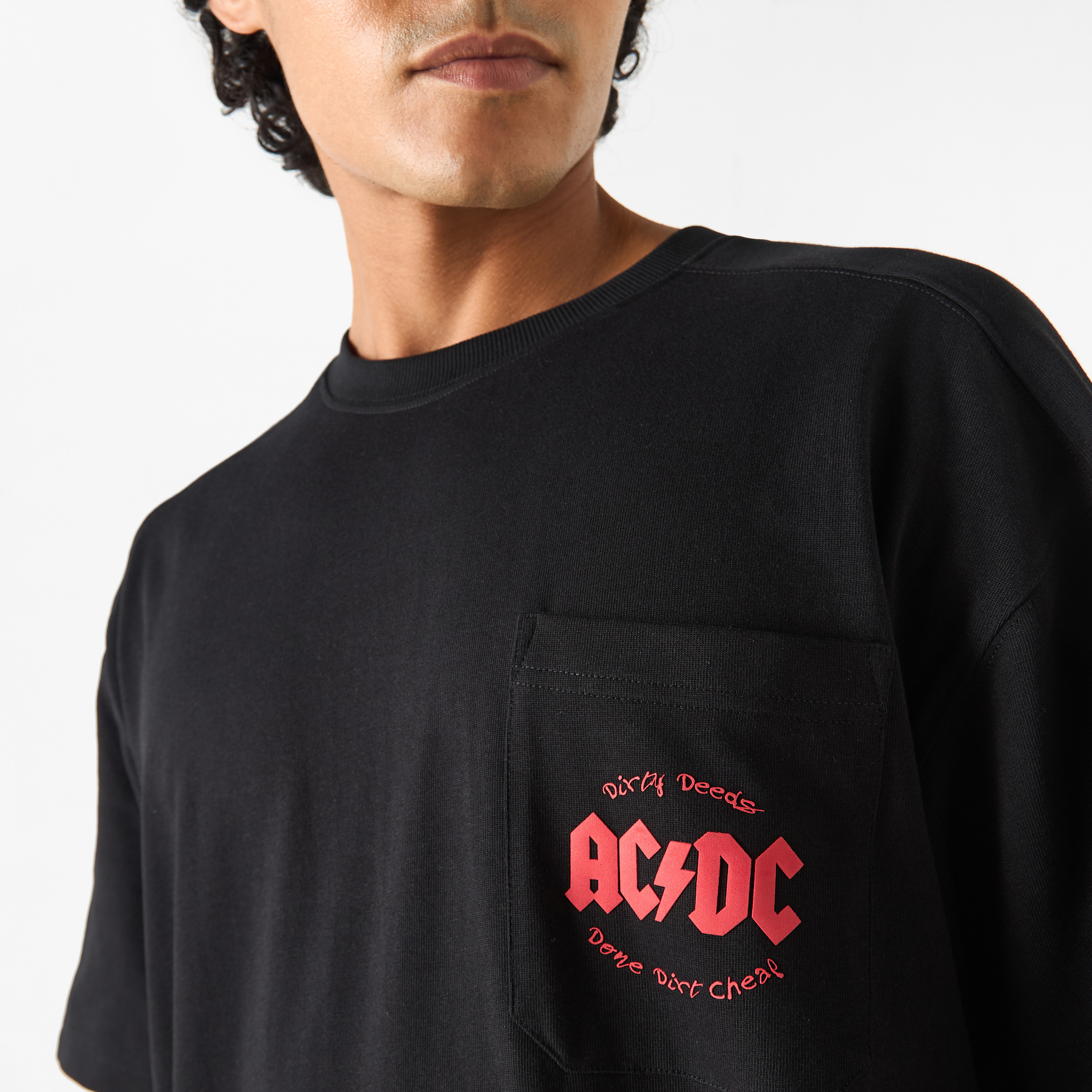 ACDC Print Crew Neck T-shirt with Short Sleeves and Chest Pocket-men-clothing-tshirtsandpolos-tshirts-image-4