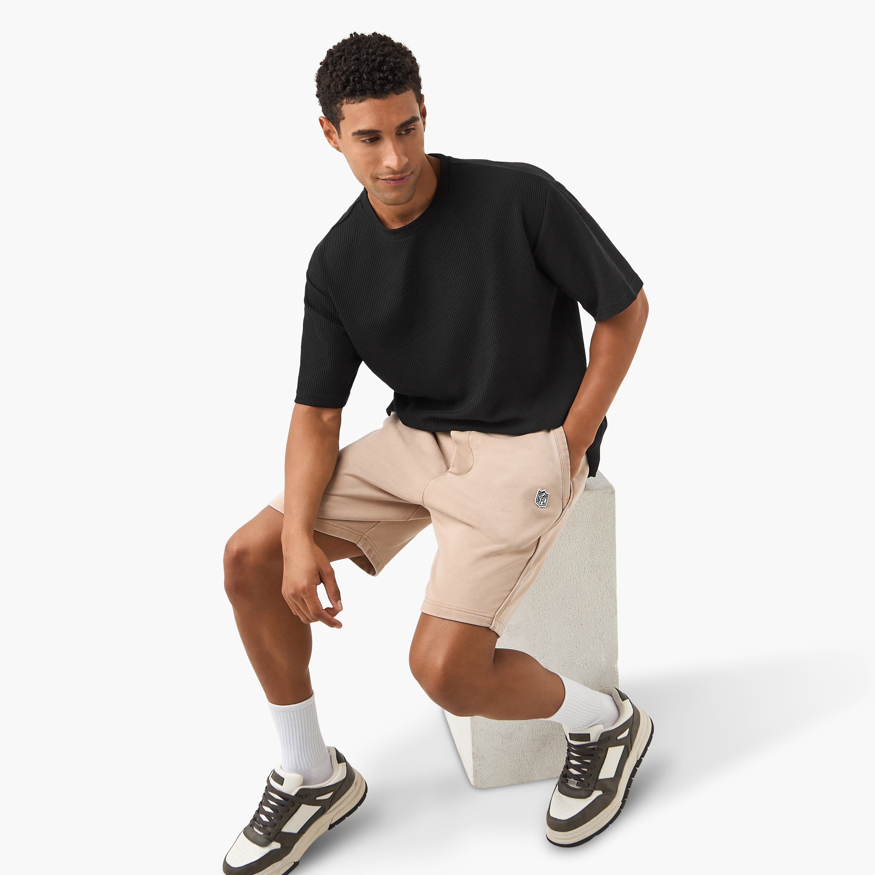 NFL Men Regular Fit Flexi Waist Shorts-men-clothing-bottoms-shorts-image-2