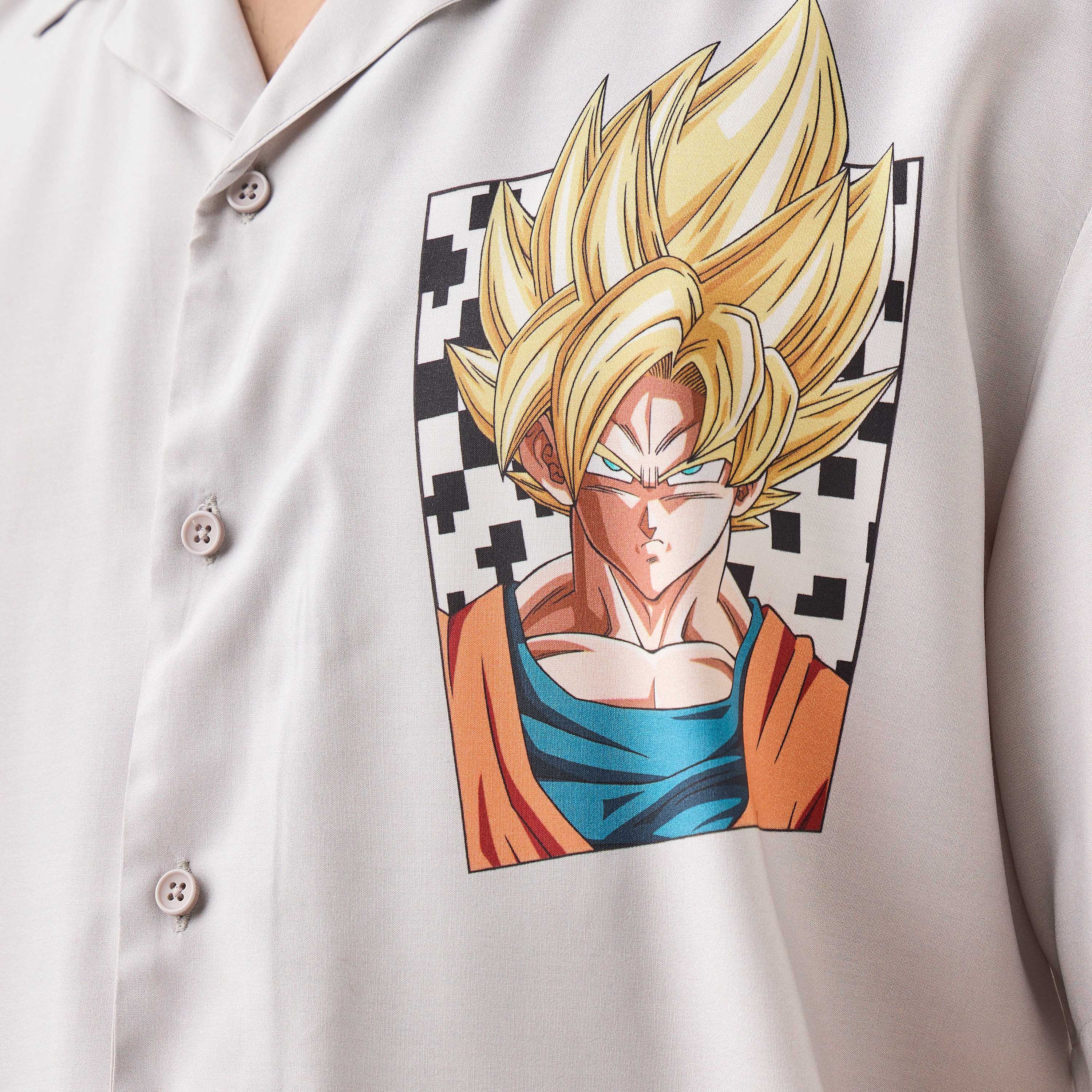 Goku Print Relaxed Fit Linen Blend Shirt with Camp Collar and Short Sleeves-men-clothing-shirts-image-6