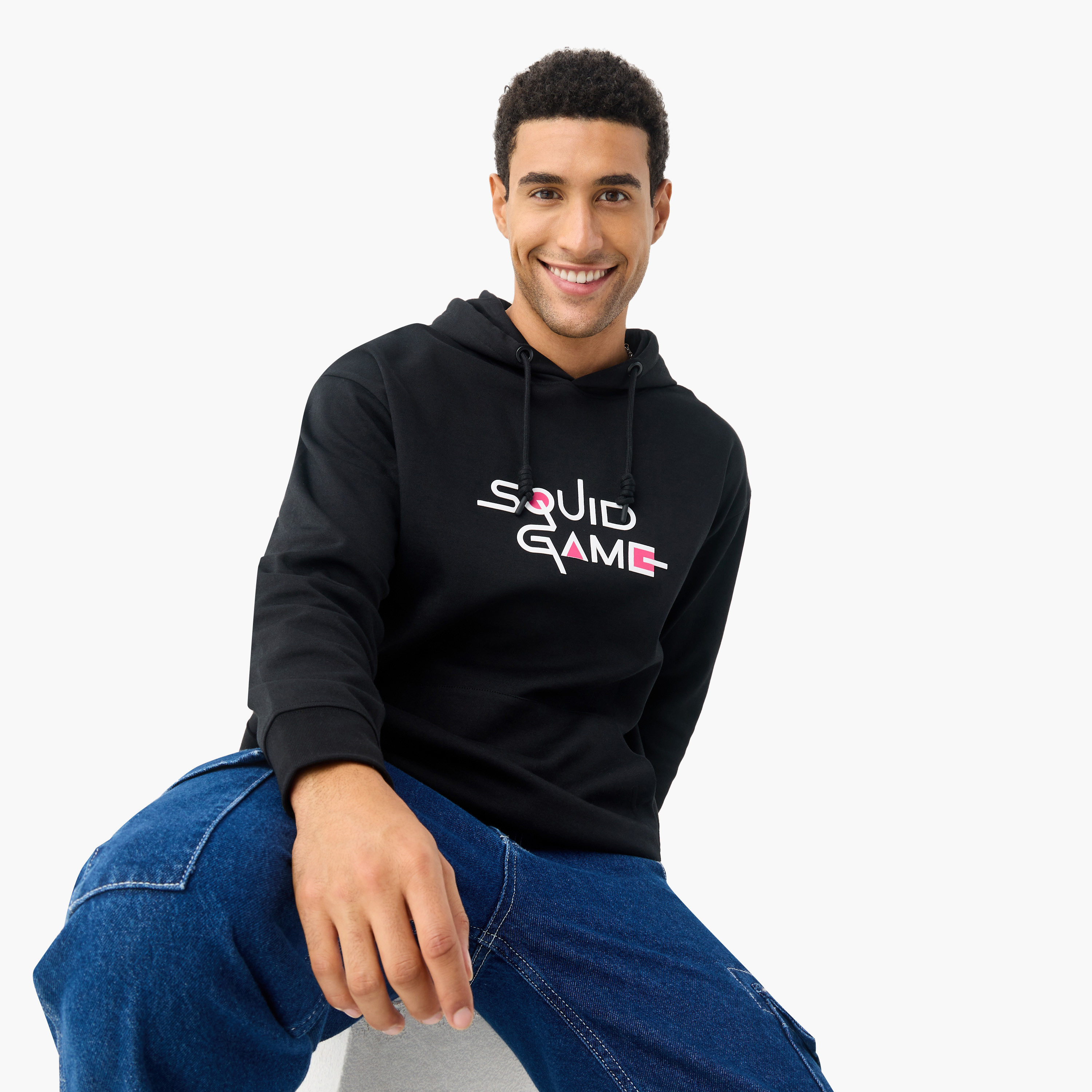 Squid Game Print Hooded Sweatshirt with Long Sleeves-men-winterwear-hoodiesandsweatshirts-image-6