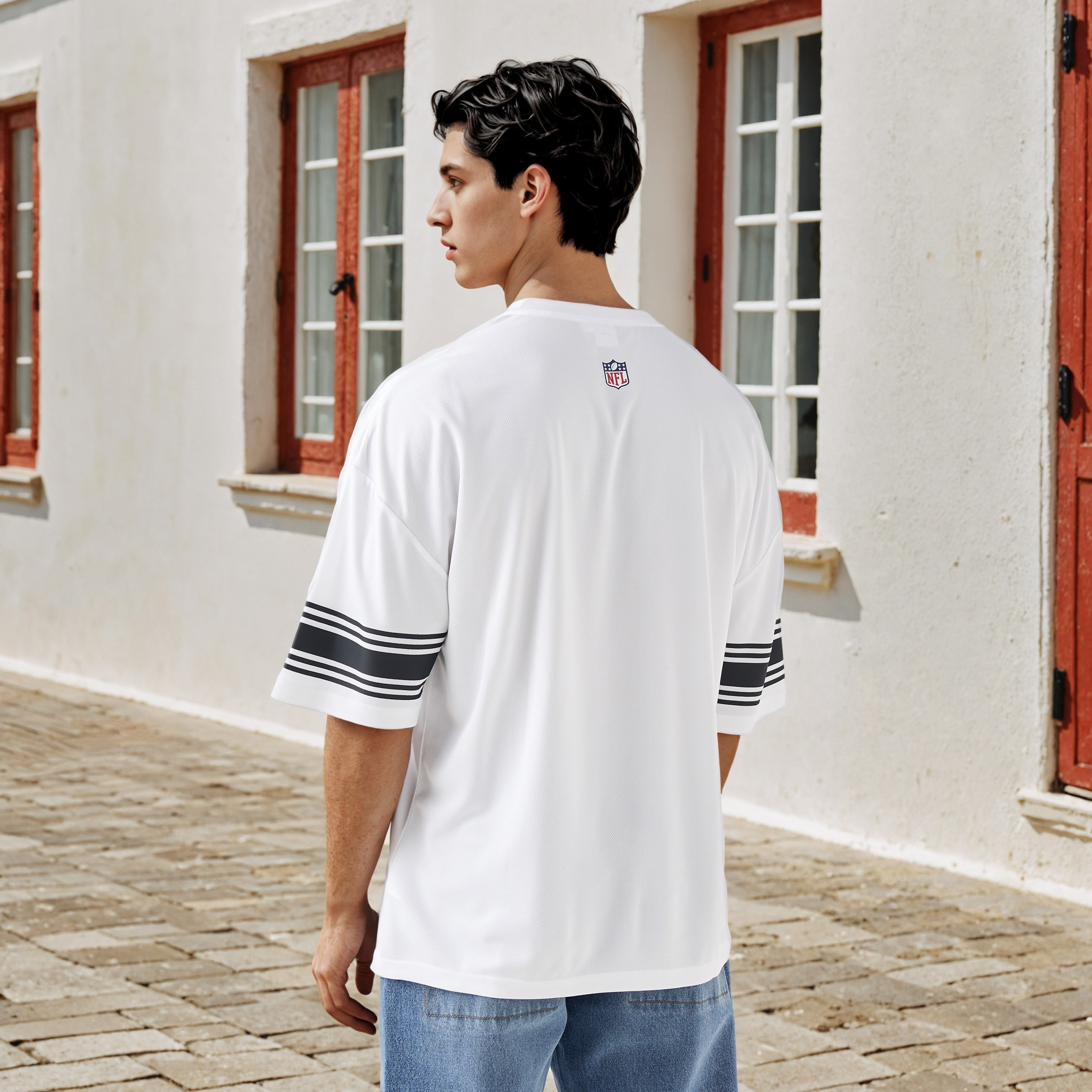 Raiders Print V-neck T-shirt with Short Sleeves-men-clothing-tshirtsandpolos-tshirts-image-3