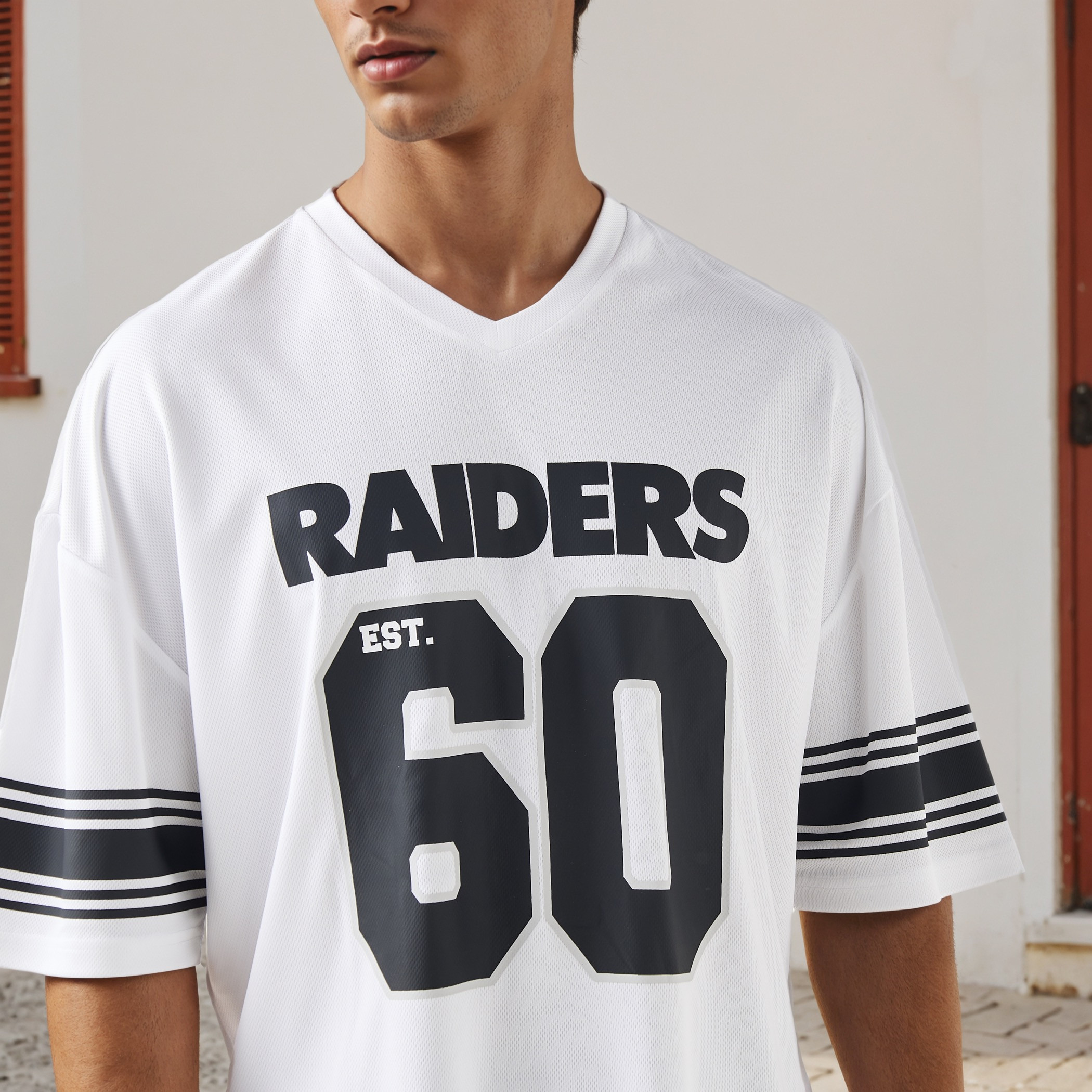 Raiders Print V-neck T-shirt with Short Sleeves-men-clothing-tshirtsandpolos-tshirts-image-4