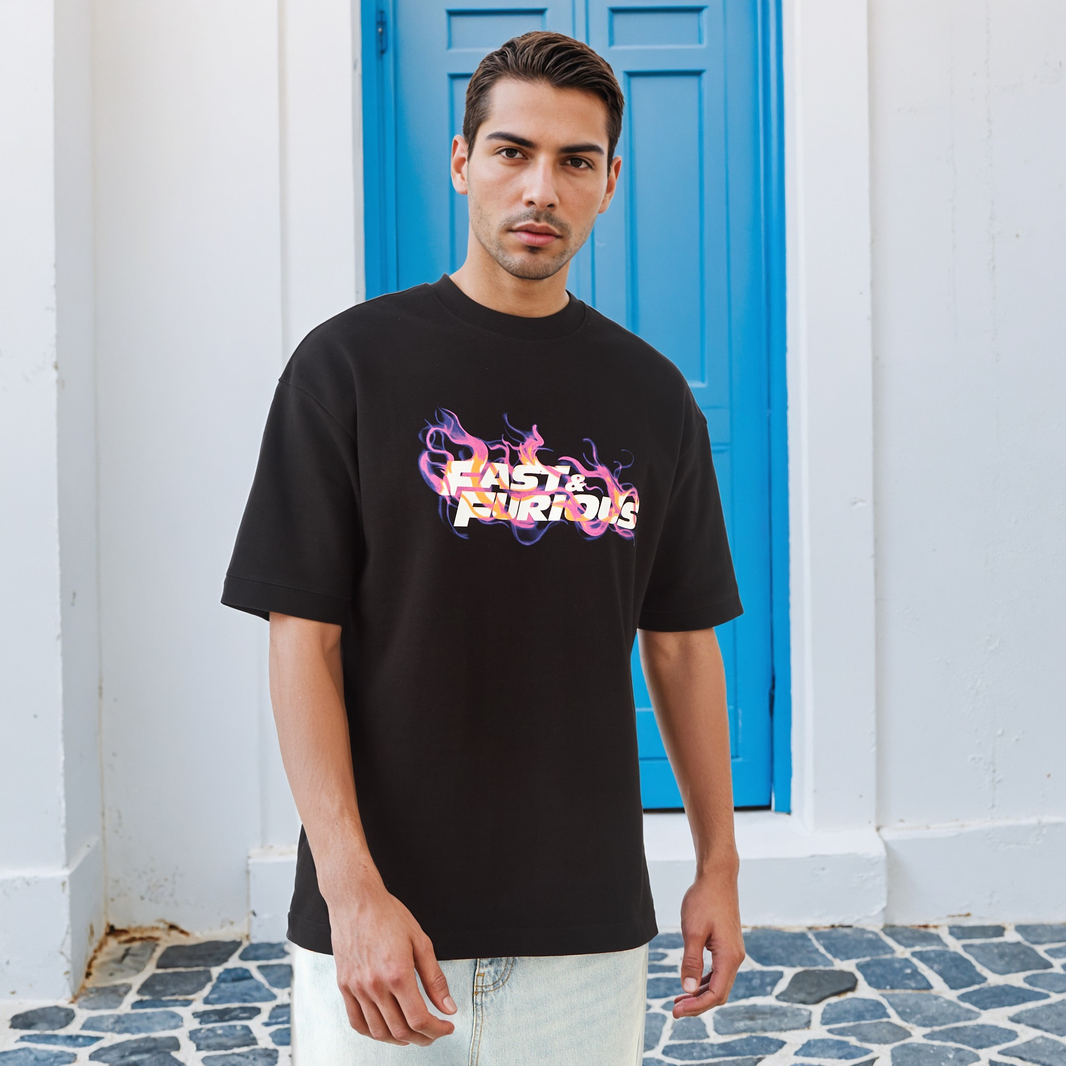 تيشيرت بطبعات فاست آند فيوريس-men-clothing-tshirtsandpolos-tshirts-image-1