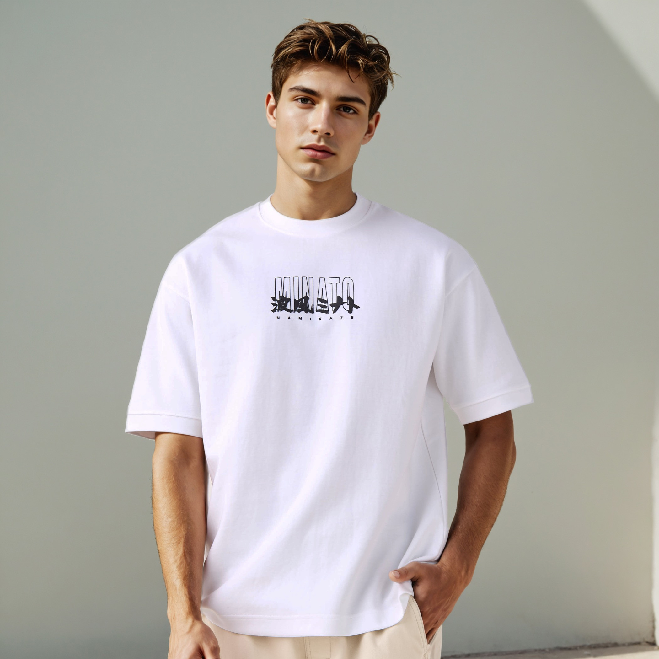 تيشيرت بياقة ضيقة وطبعات ناروتو-men-clothing-tshirtsandpolos-tshirts-image-3