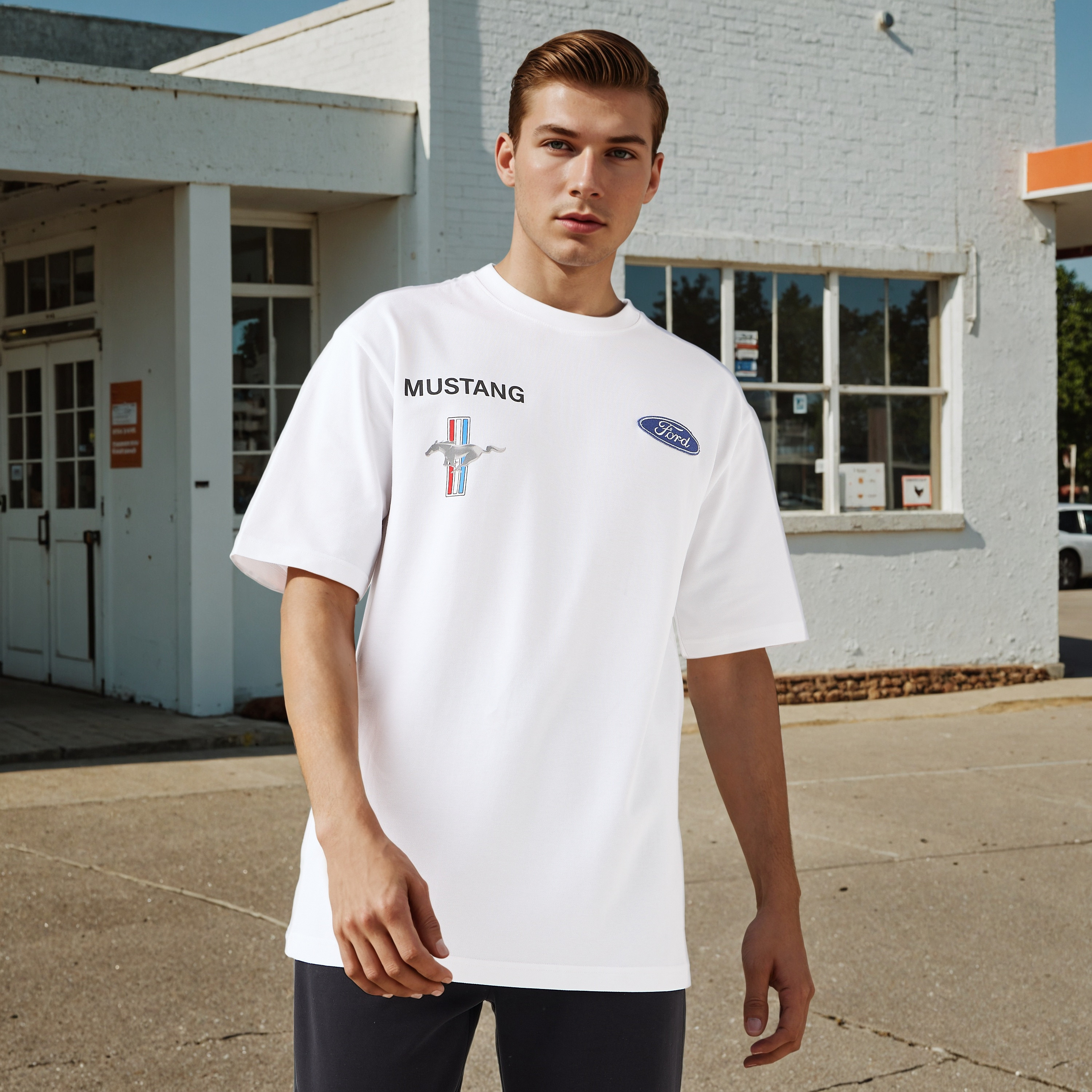 Mustang Graphic Print T-shirt-men-clothing-tshirtsandpolos-tshirts-image-3