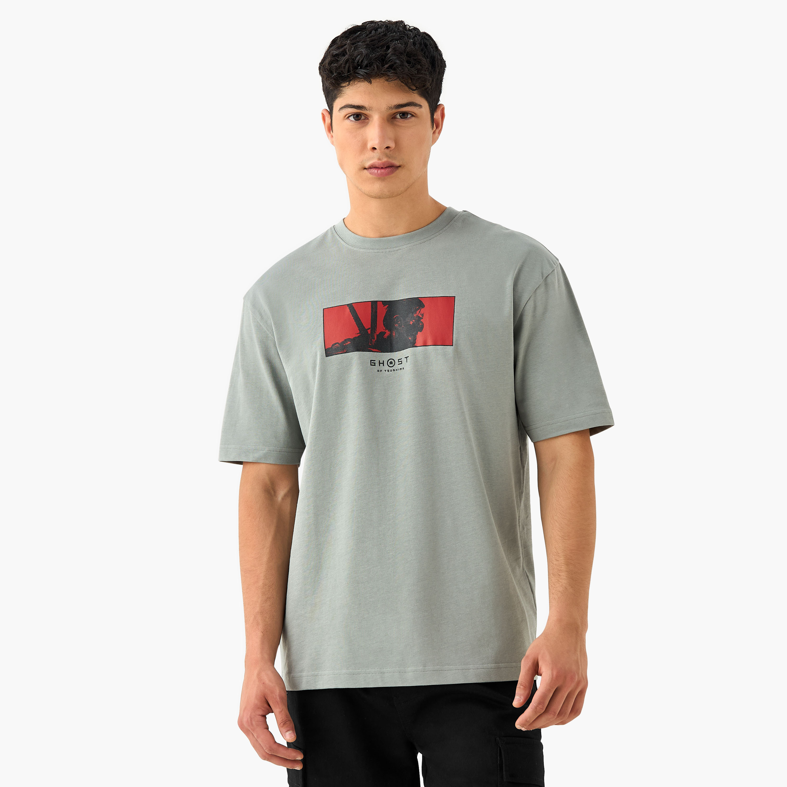 Ghost of Tsushima Men Relaxed Fit Crew Neck Short Sleeves T-shirt-men-clothing-tshirtsandpolos-tshirts-image-2