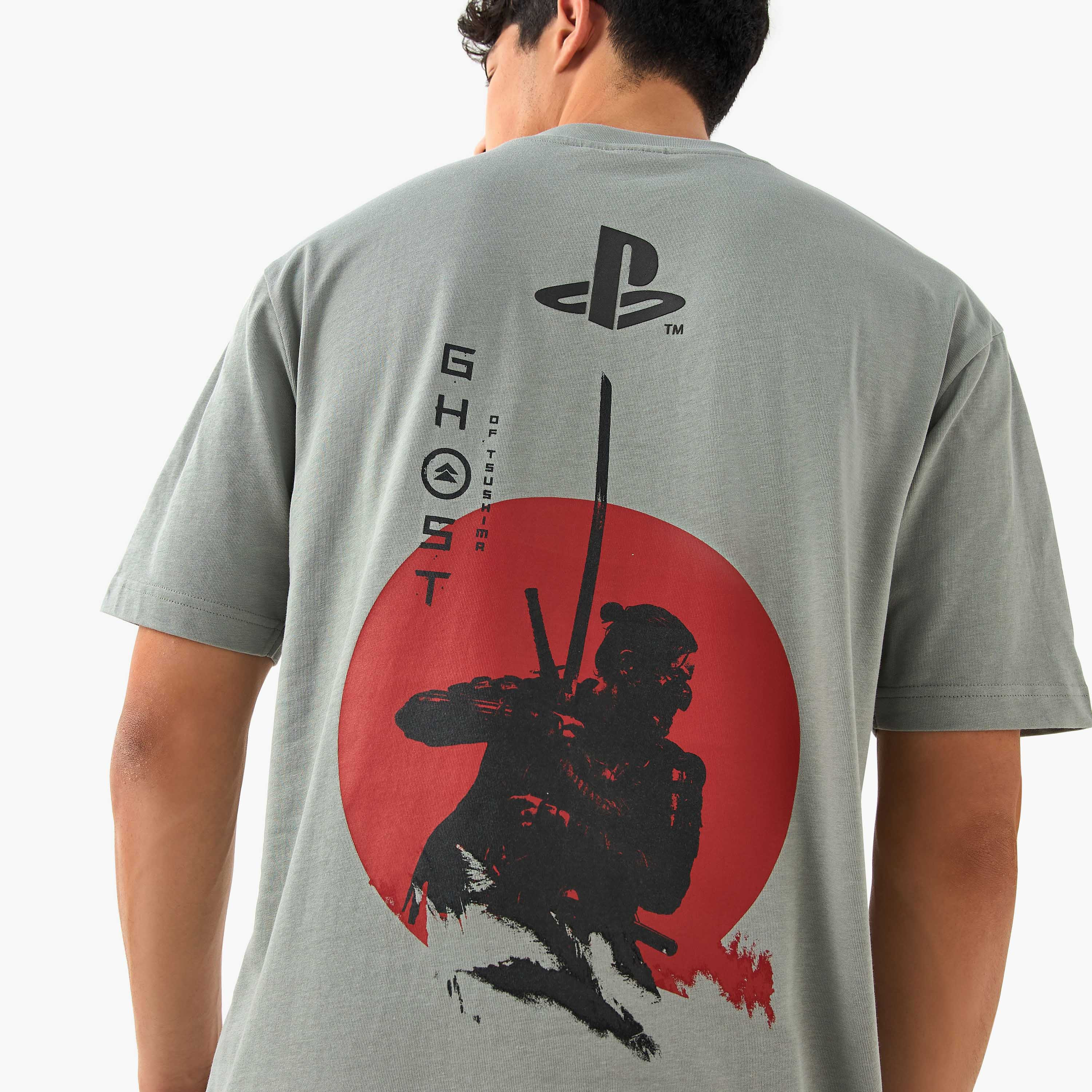 Ghost of Tsushima Men Relaxed Fit Crew Neck Short Sleeves T-shirt-men-clothing-tshirtsandpolos-tshirts-image-4