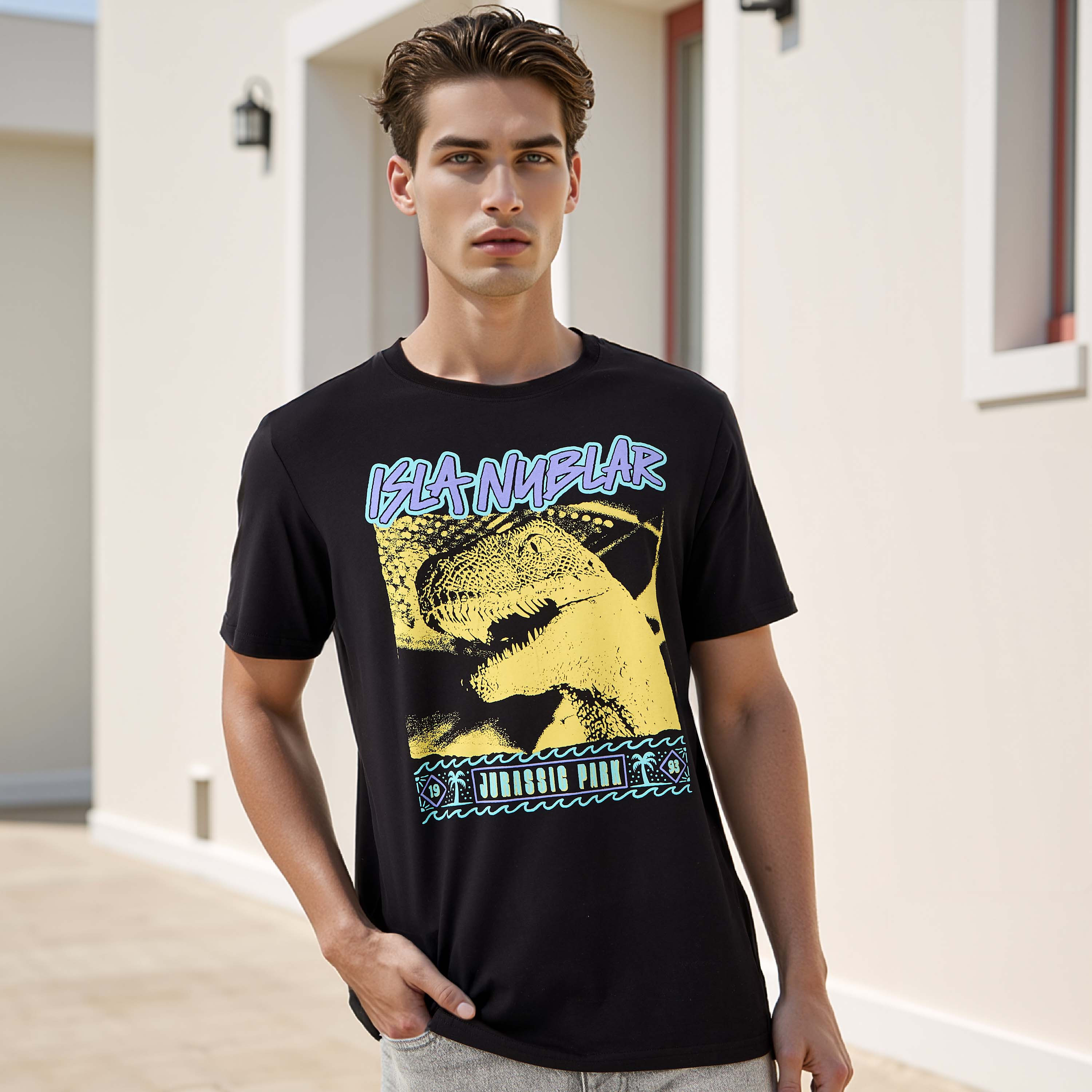 Jurassic Park Men Regular Fit Crew Neck Short Sleeves T-shirt-men-clothing-tshirtsandpolos-tshirts-image-1