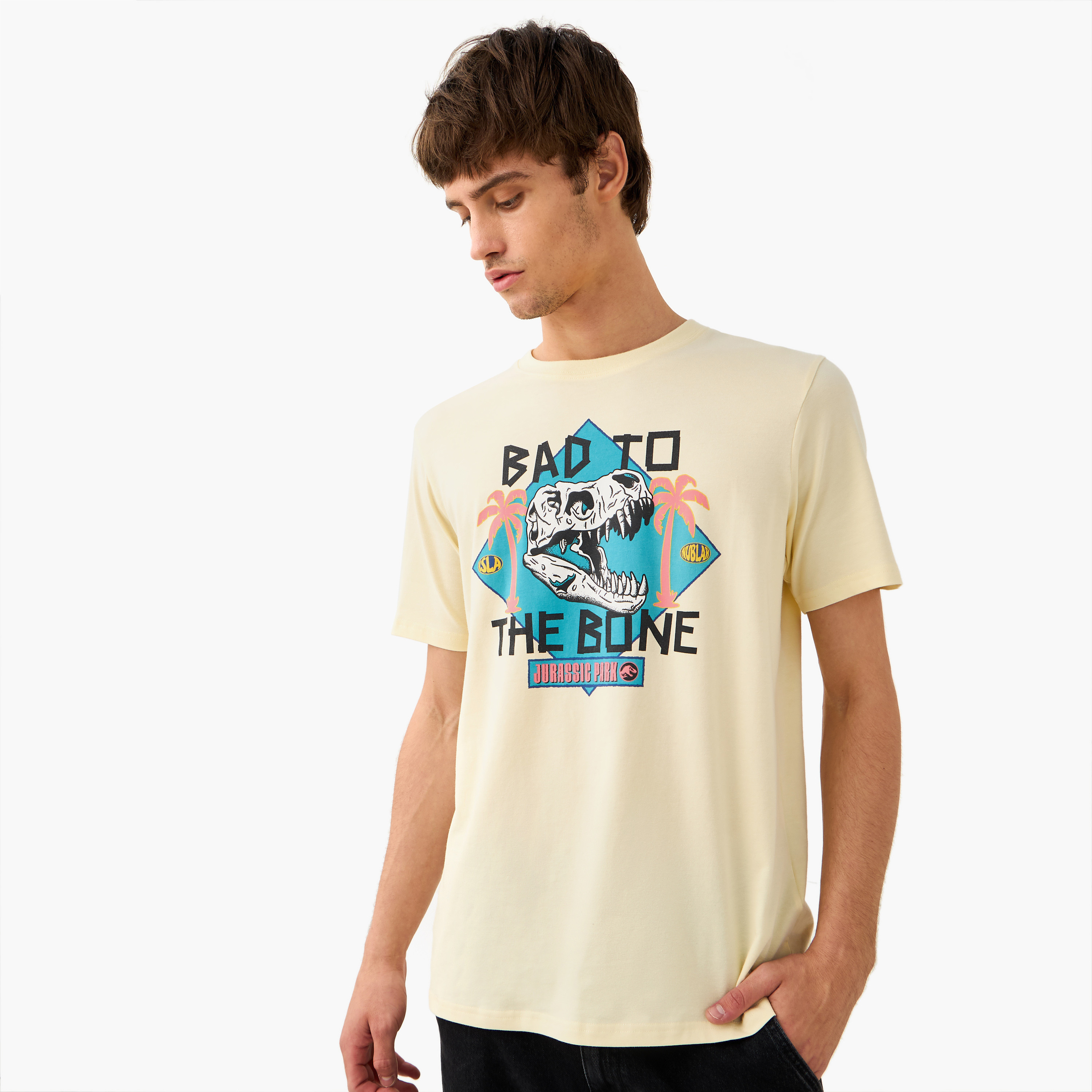 Jurassic Park Men Regular Fit Crew Neck Short Sleeves T-shirt-men-clothing-tshirtsandpolos-tshirts-image-1