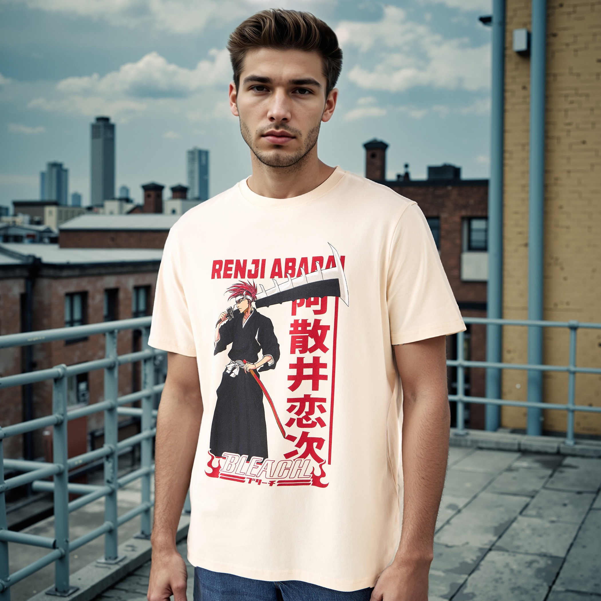 Renji Abarai Print Crew Neck T-shirt-men-clothing-tshirtsandpolos-tshirts-image-1