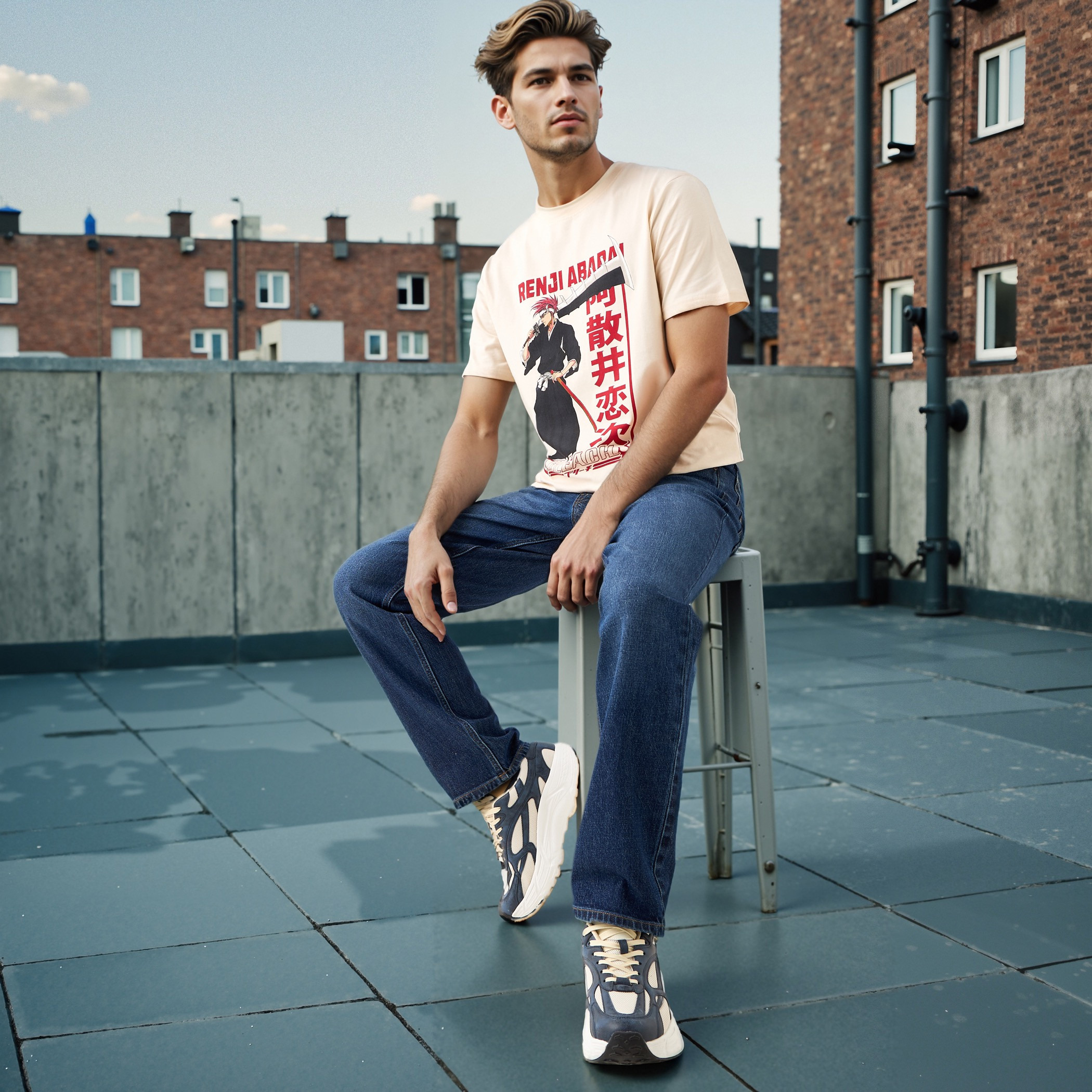 Renji Abarai Print Crew Neck T-shirt-men-clothing-tshirtsandpolos-tshirts-image-2