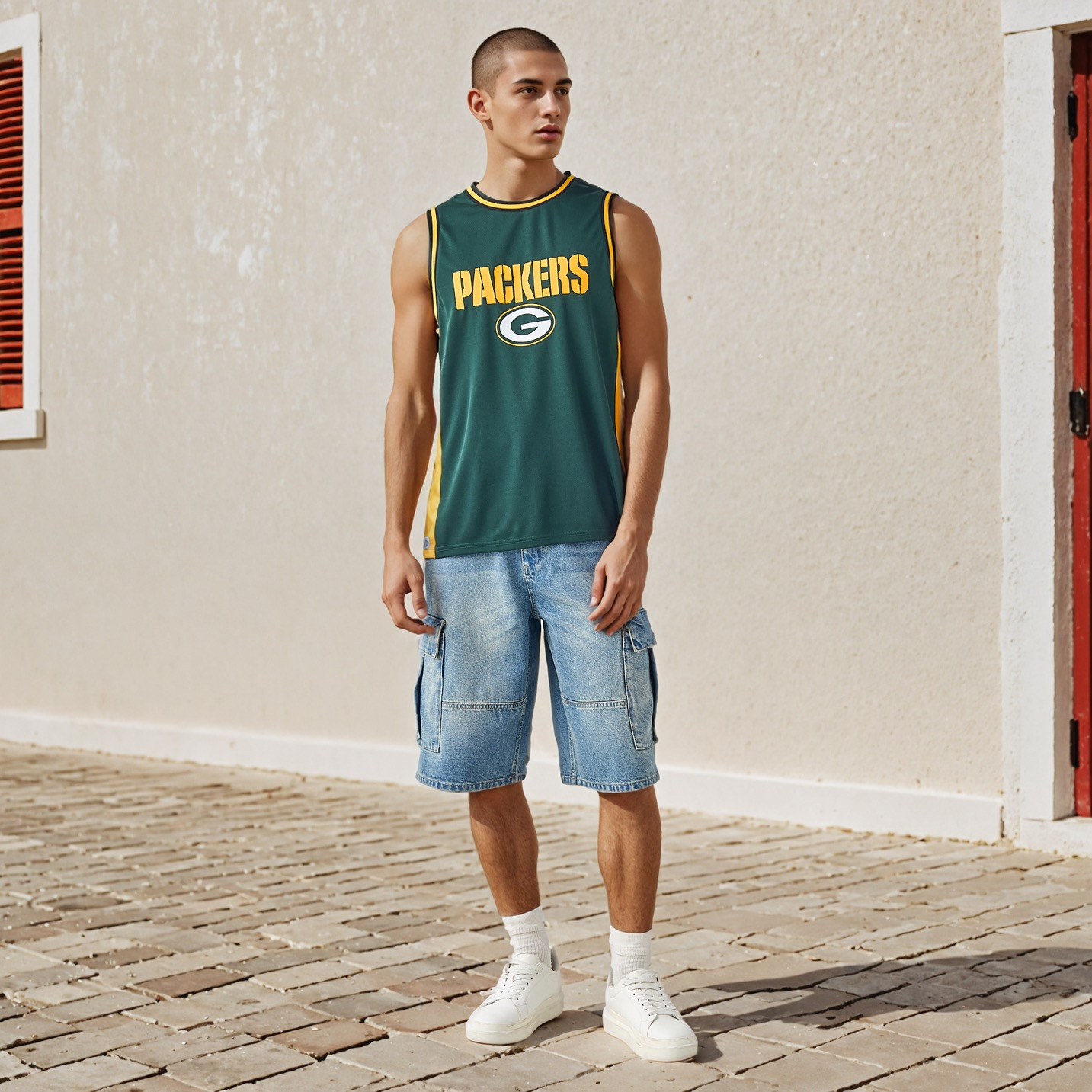 Green Bay Packers NFL Crew Neck Sleeveless Vest-men-clothing-tshirtsandpolos-vests-image-2