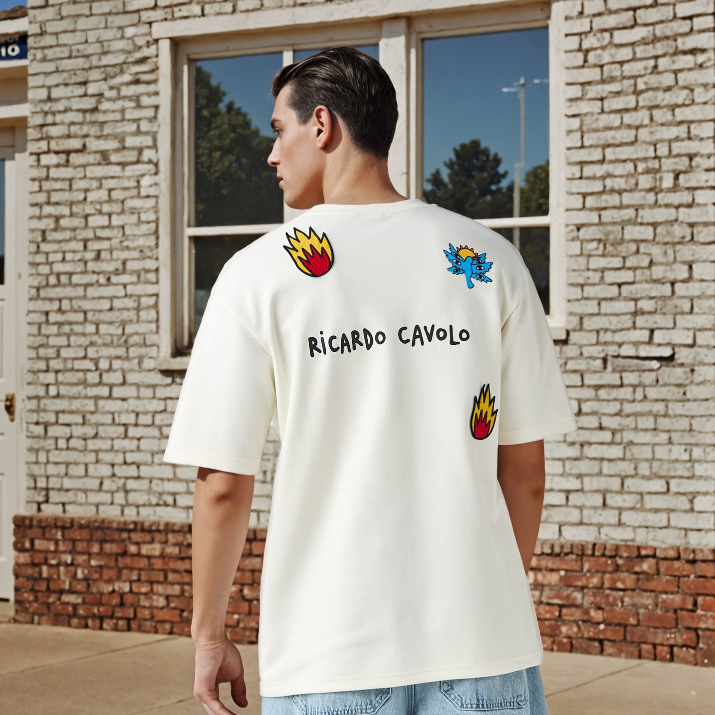Ricardo Cavolo Men Regular Fit Crew Neck Short Sleeves T-shirt-men-clothing-tshirtsandpolos-tshirts-image-3