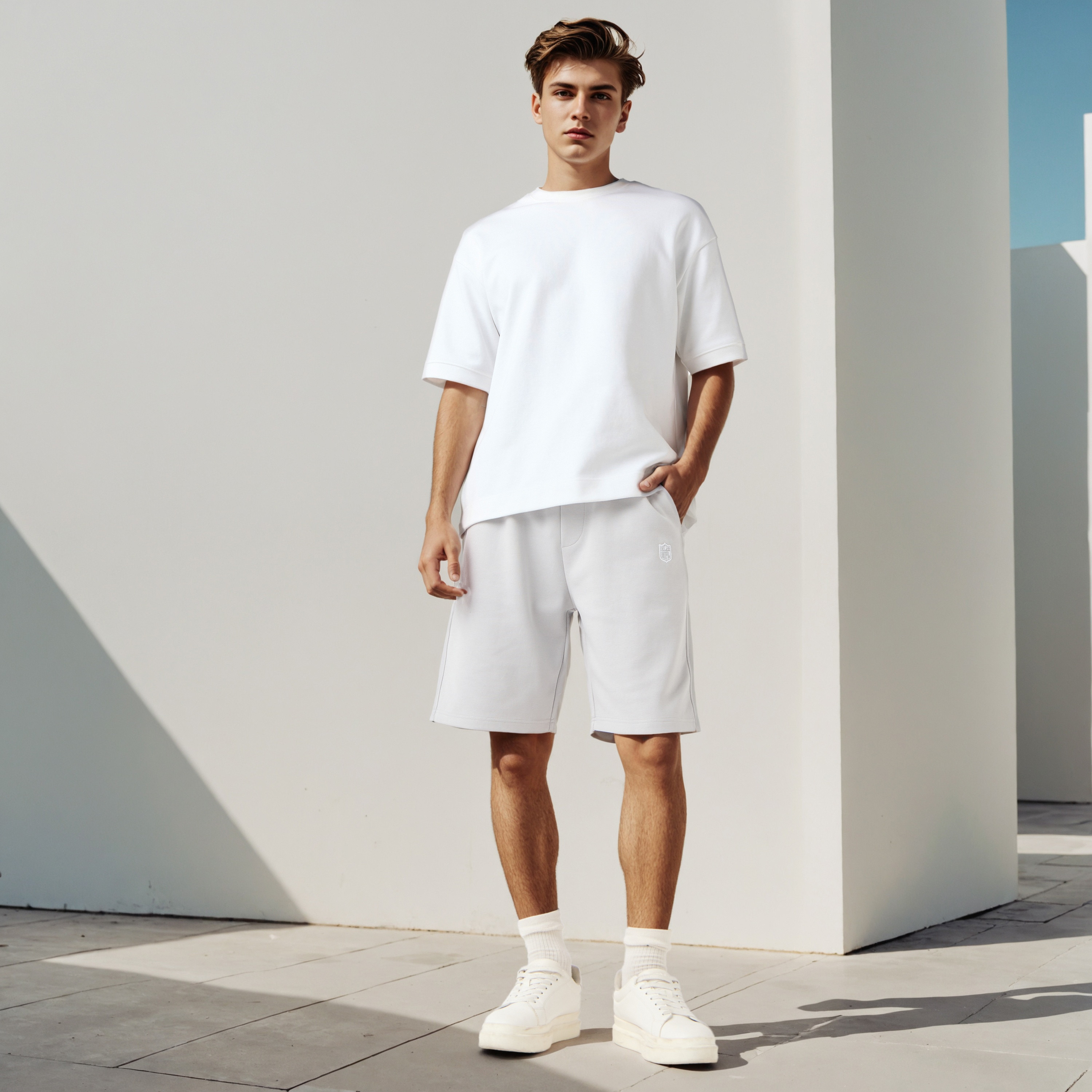 شورت بقصّة مريحة وجيوب وخصر مطاطي وتزيينات-men-clothing-bottoms-shorts-image-2