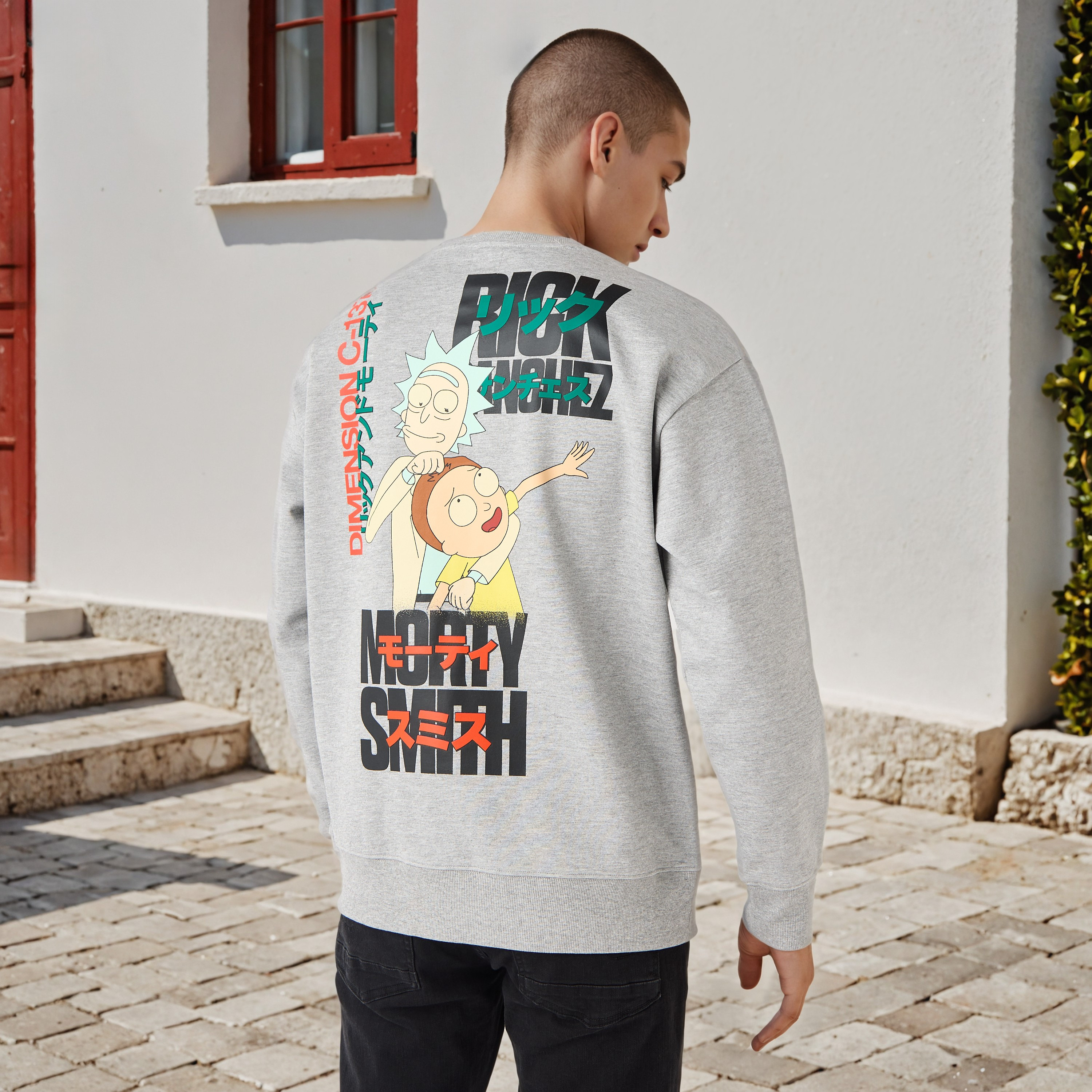 Rick and Morty Print Sweatshirt-men-winterwear-hoodiesandsweatshirts-image-1