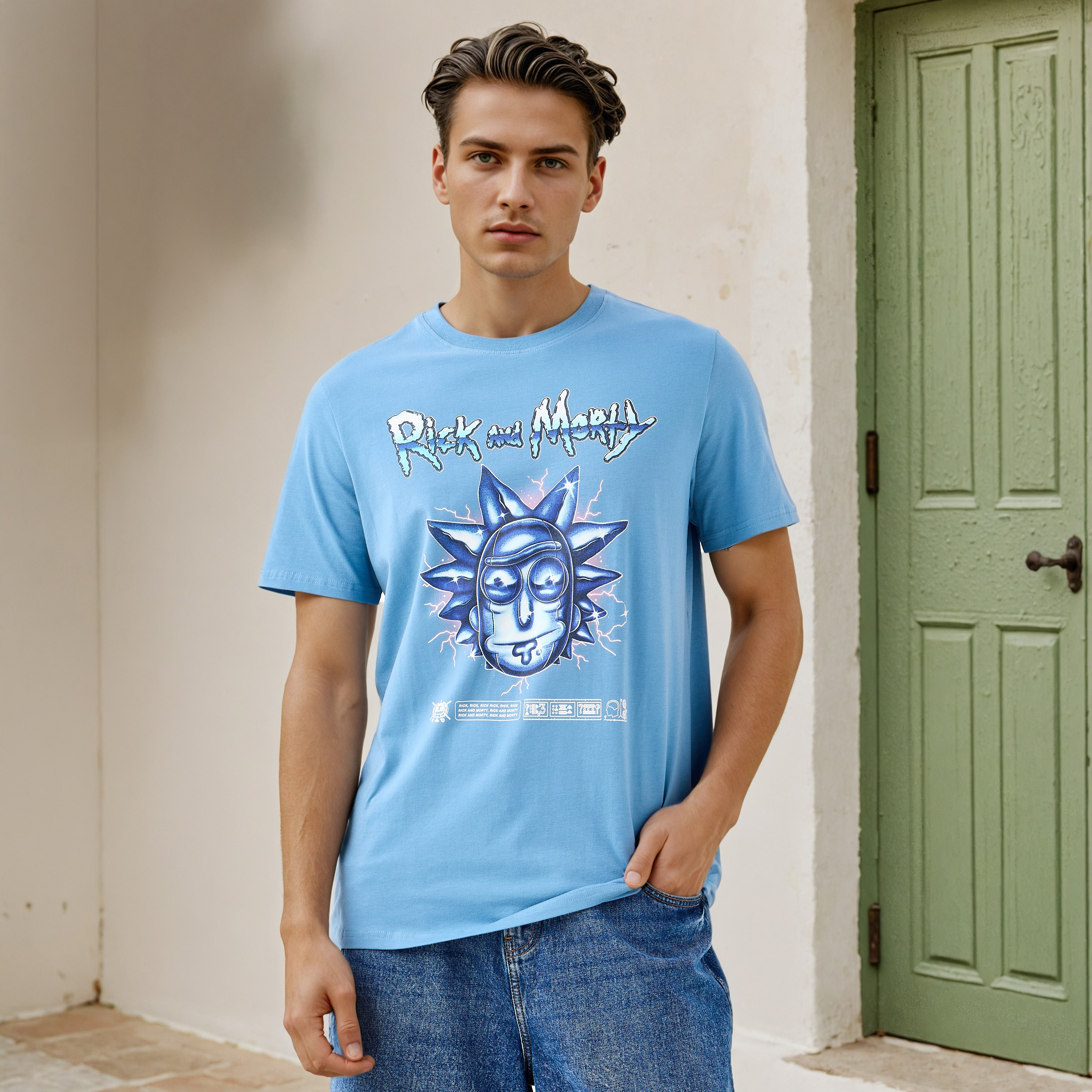 تيشيرت بقصة عادية وطبعات-men-clothing-tshirtsandpolos-tshirts-image-1