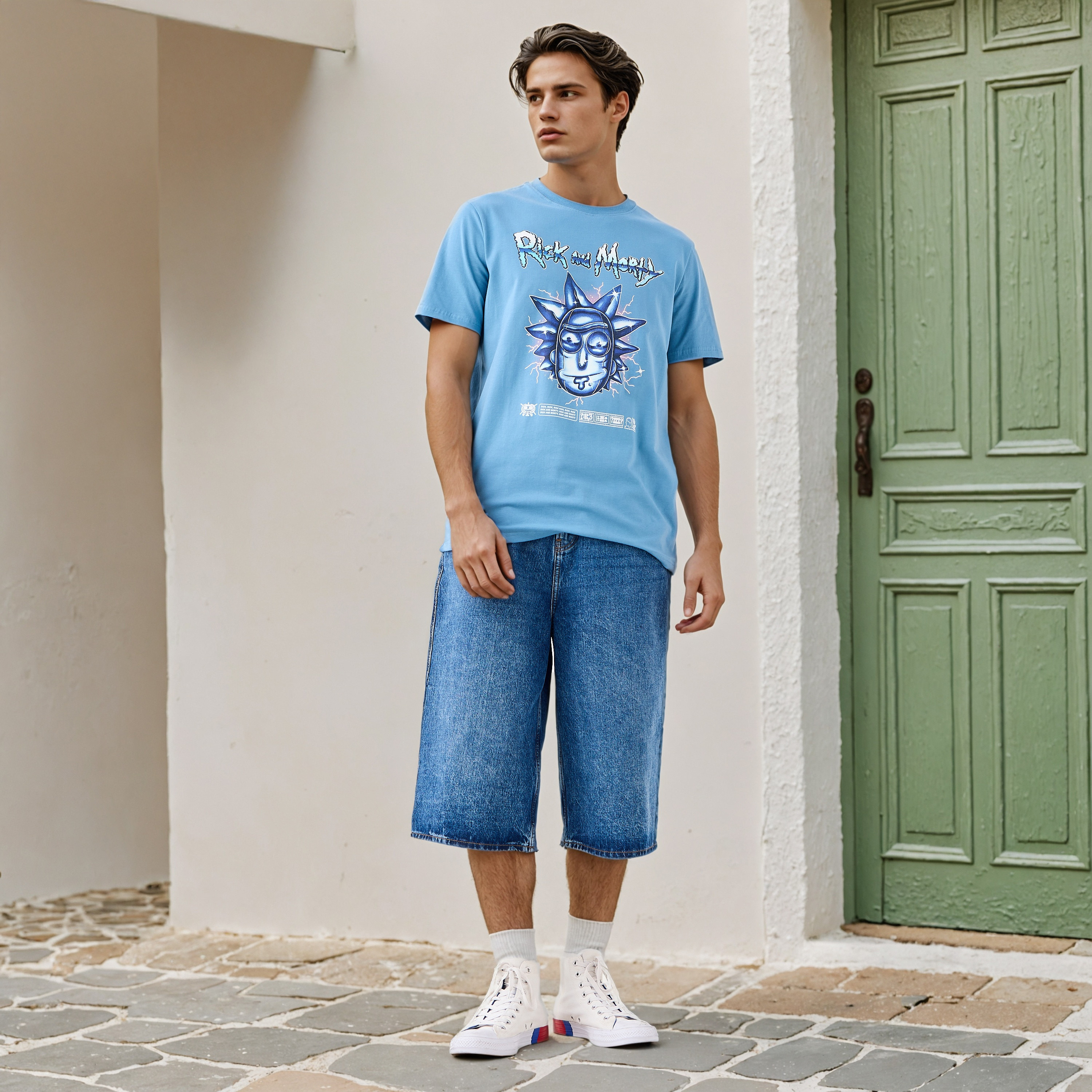 تيشيرت بقصة عادية وطبعات-men-clothing-tshirtsandpolos-tshirts-image-2
