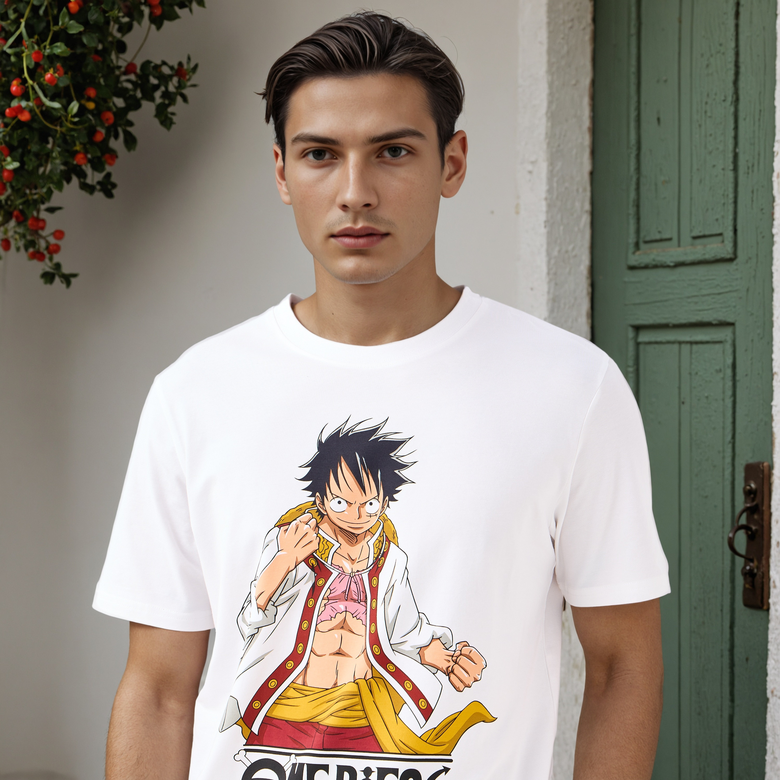 تيشيرت بقصّة عادية وطبعات ون بيس-men-clothing-tshirtsandpolos-tshirts-image-4