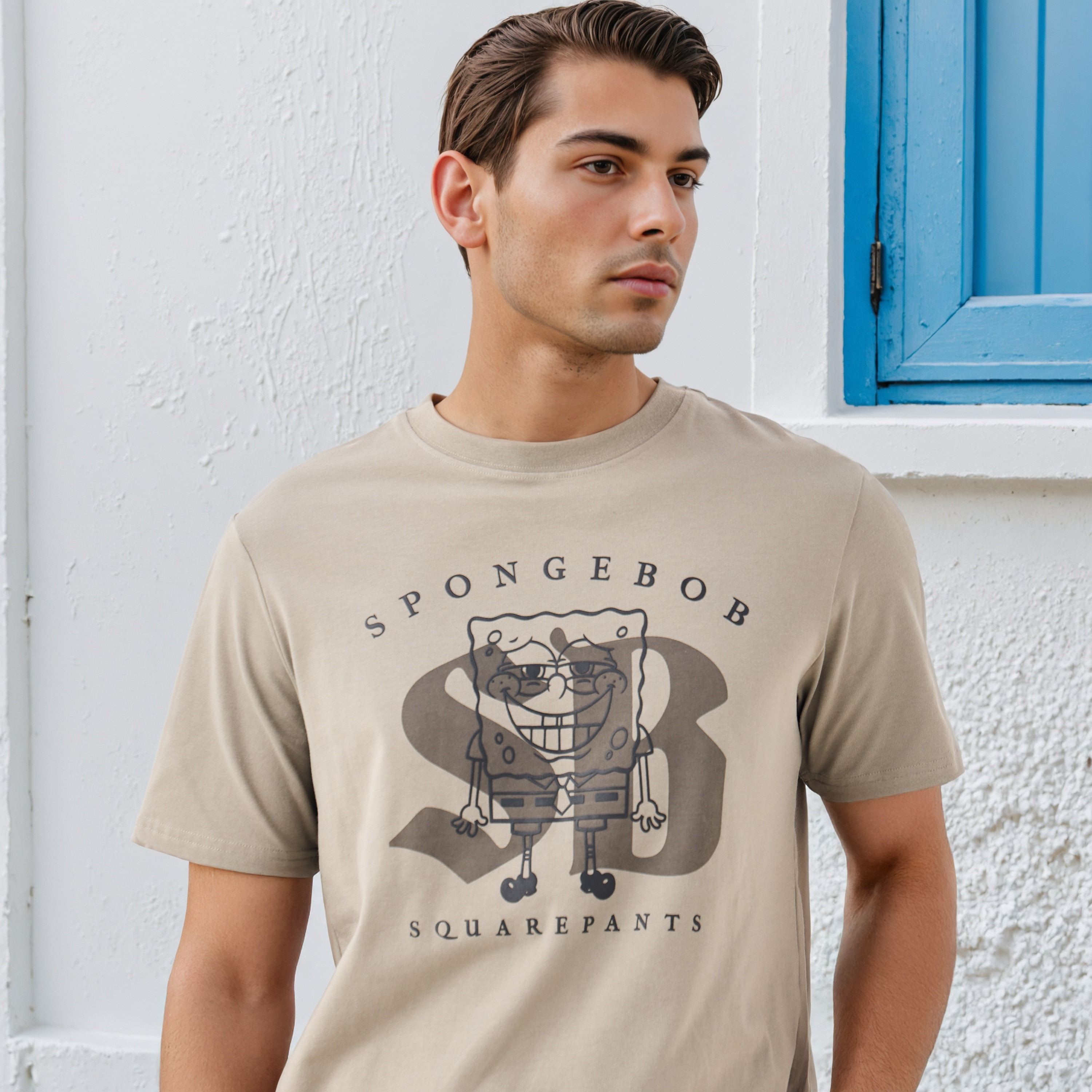 SpongeBob SquarePants Print T-shirt-men-clothing-tshirtsandpolos-tshirts-image-4