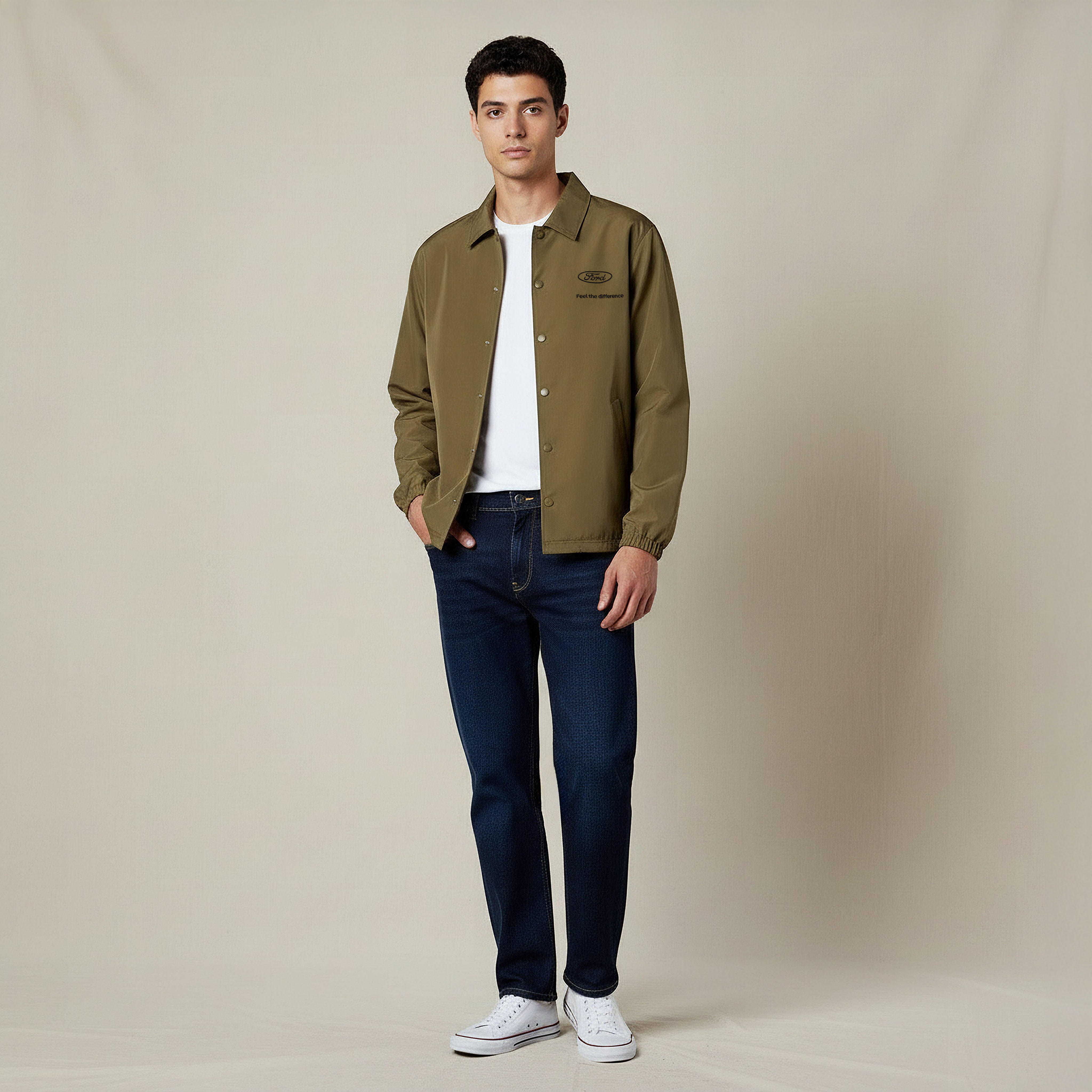 Men Relaxed Fit Ford Logo Embroidered Coach Jacket-men-clothing-jacketsandblazers-jackets-image-2