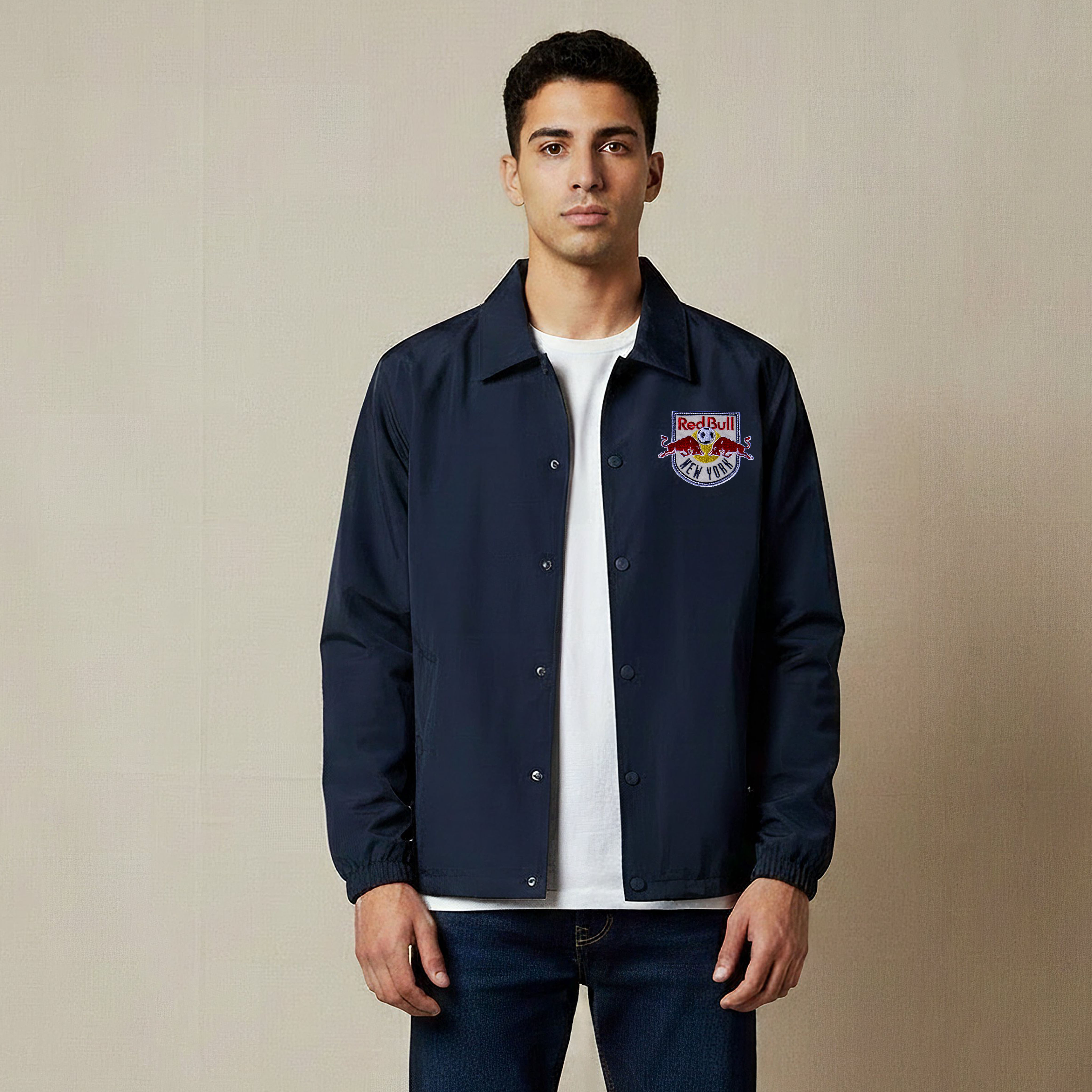 Men New York Red Bulls Embroidered Coach Jacket-men-clothing-jacketsandblazers-jackets-image-1