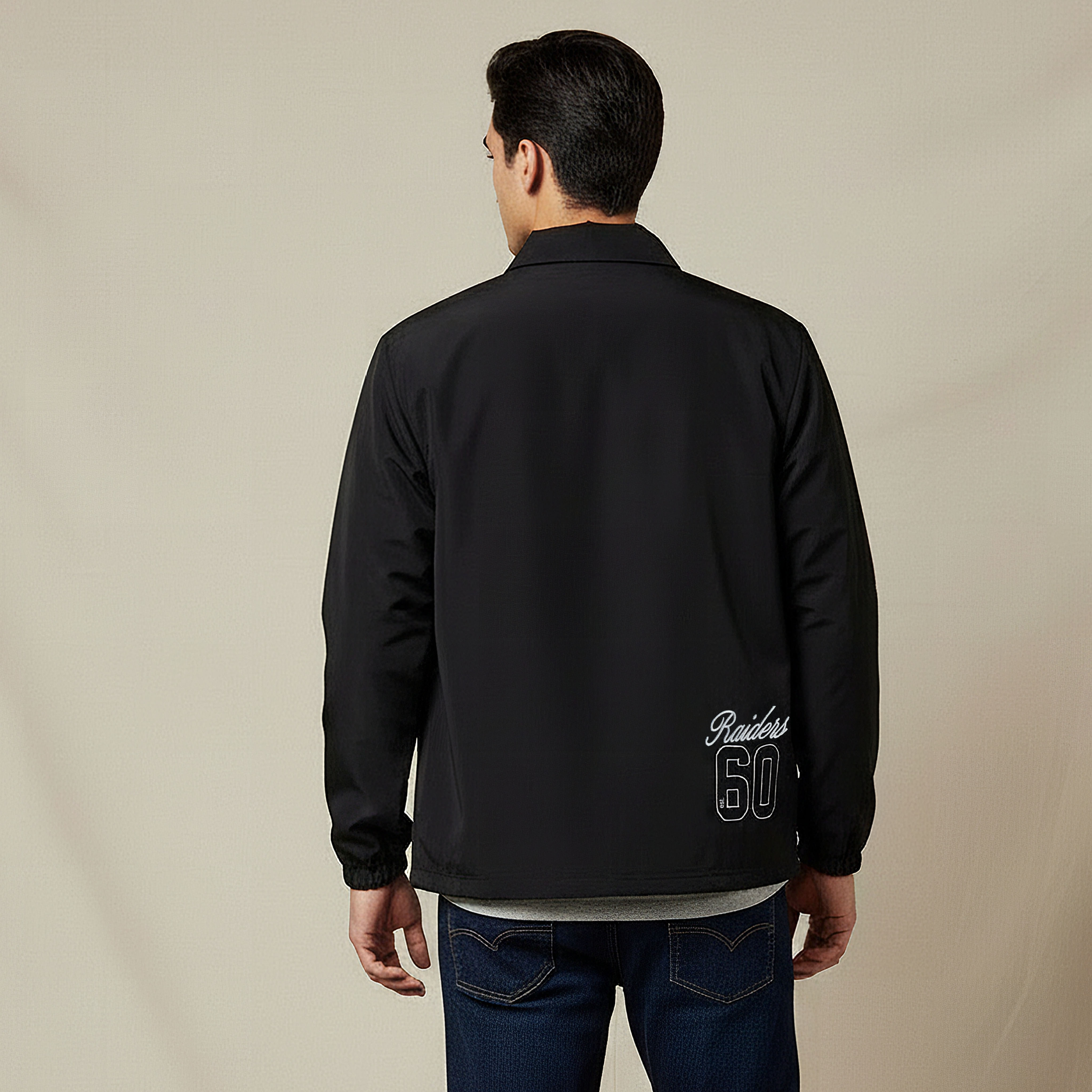 Men Relaxed Fit Raiders Logo Embroidered Coach Jacket-men-clothing-jacketsandblazers-jackets-image-3