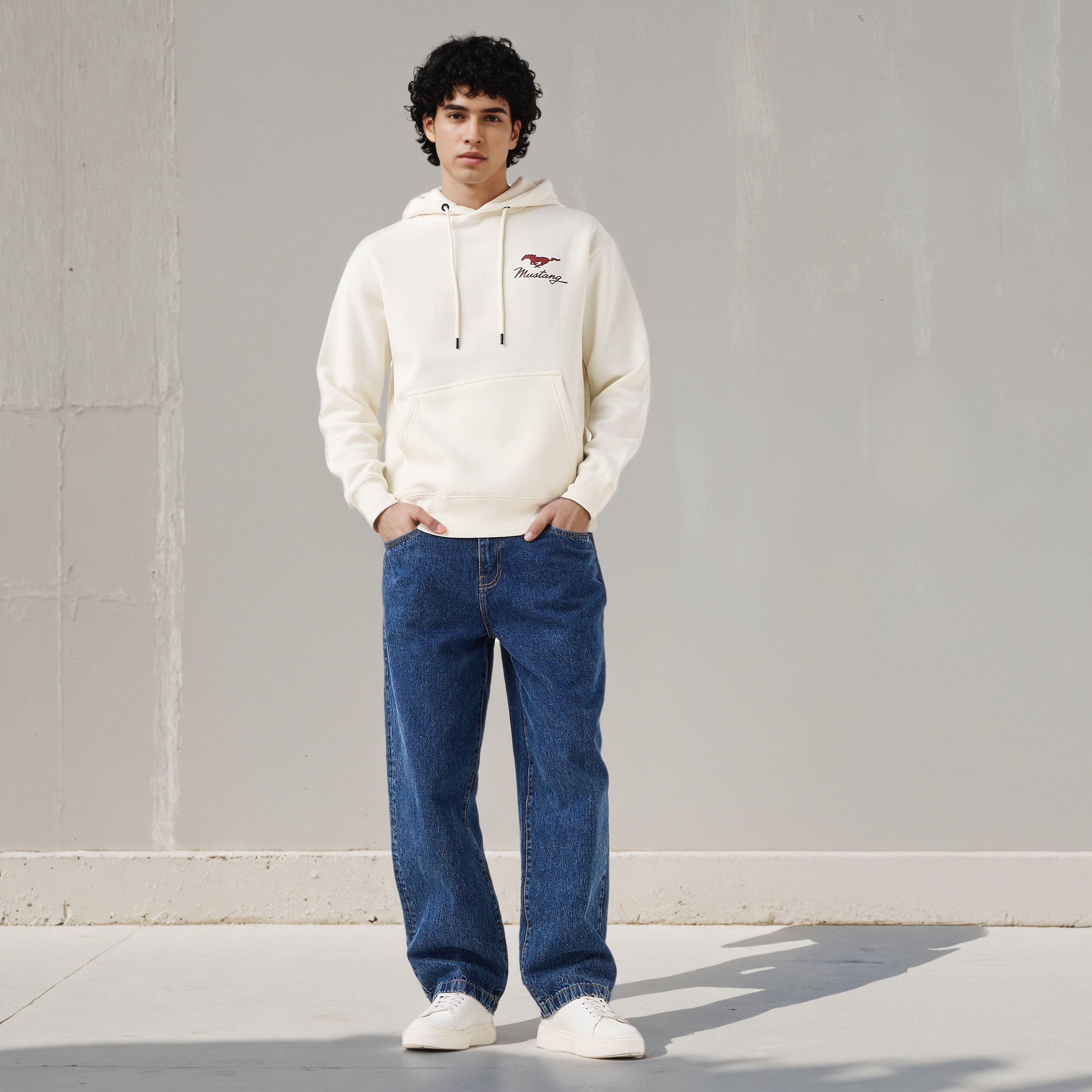 Men Oversized Mustang Print Hoodie-men-winterwear-hoodiesandsweatshirts-image-2