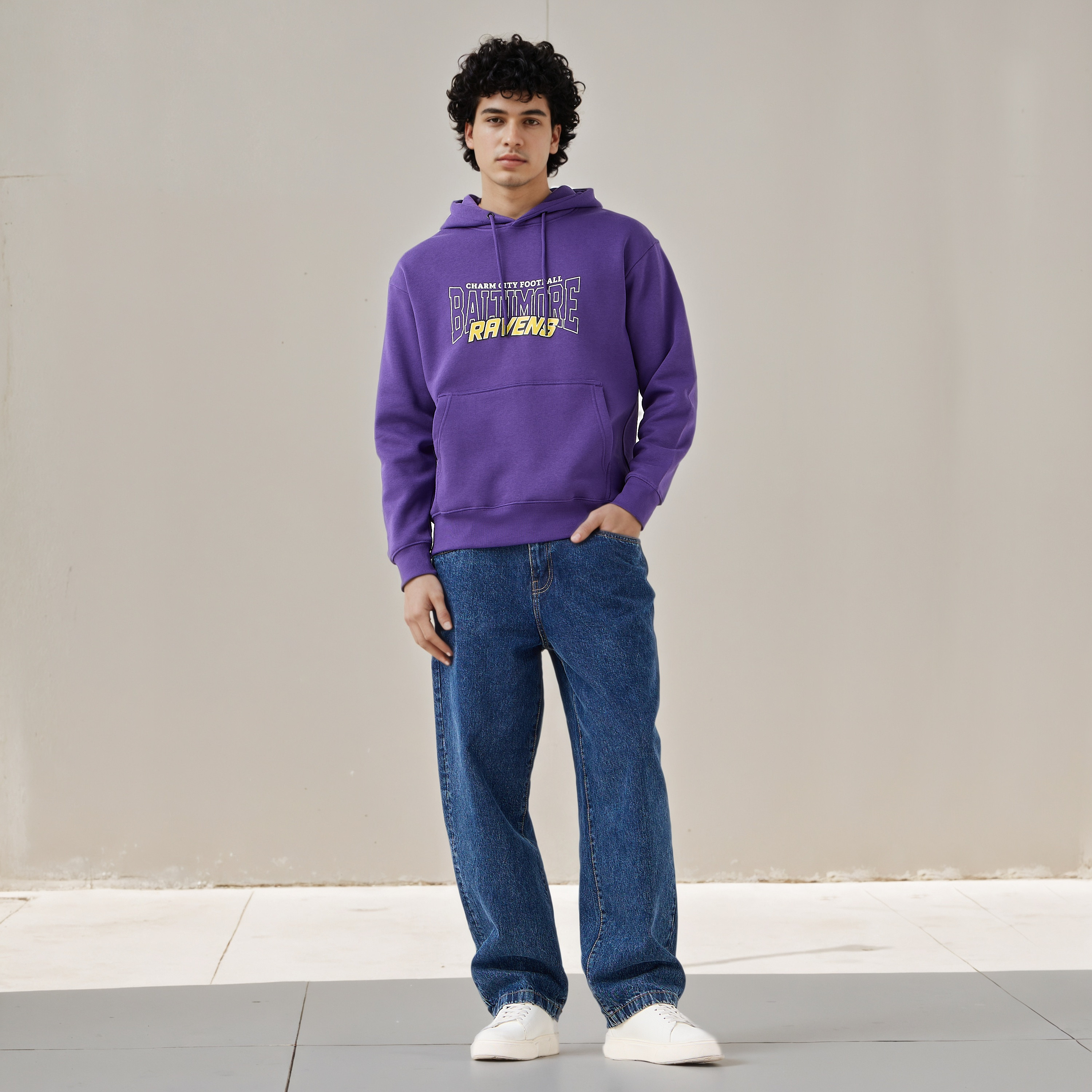 Baltimore Ravens NFL Men Oversized Hoodie-men-winterwear-hoodiesandsweatshirts-image-2