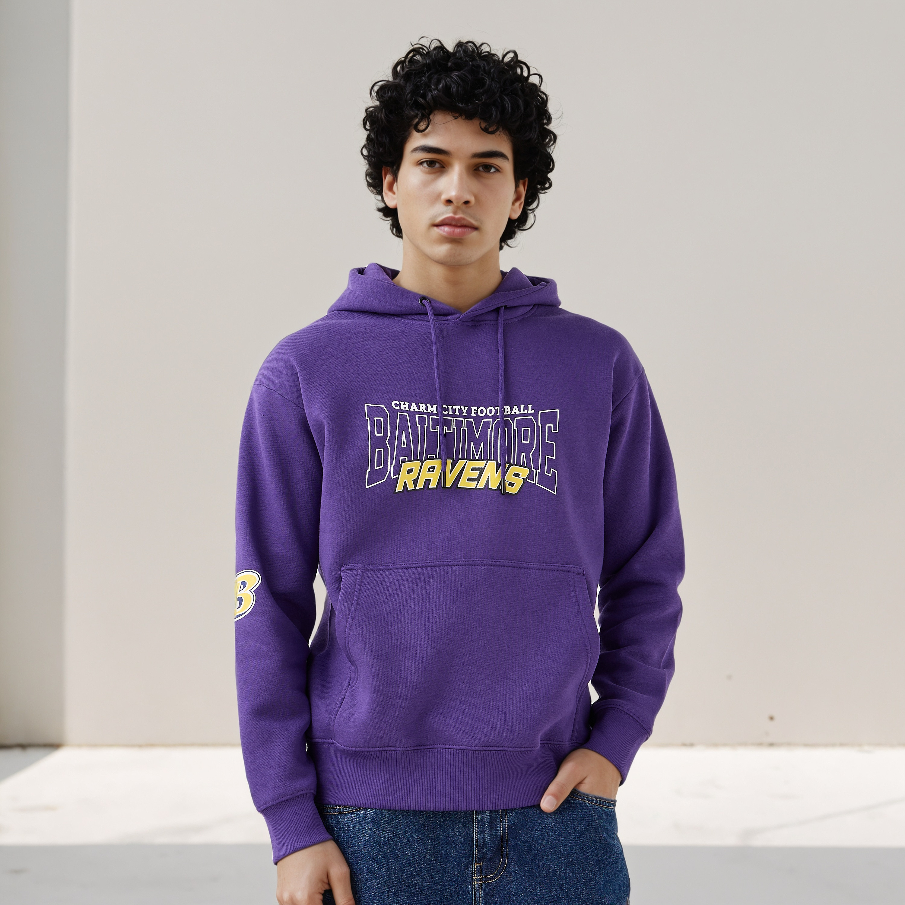 Baltimore Ravens NFL Men Oversized Hoodie-men-winterwear-hoodiesandsweatshirts-image-3