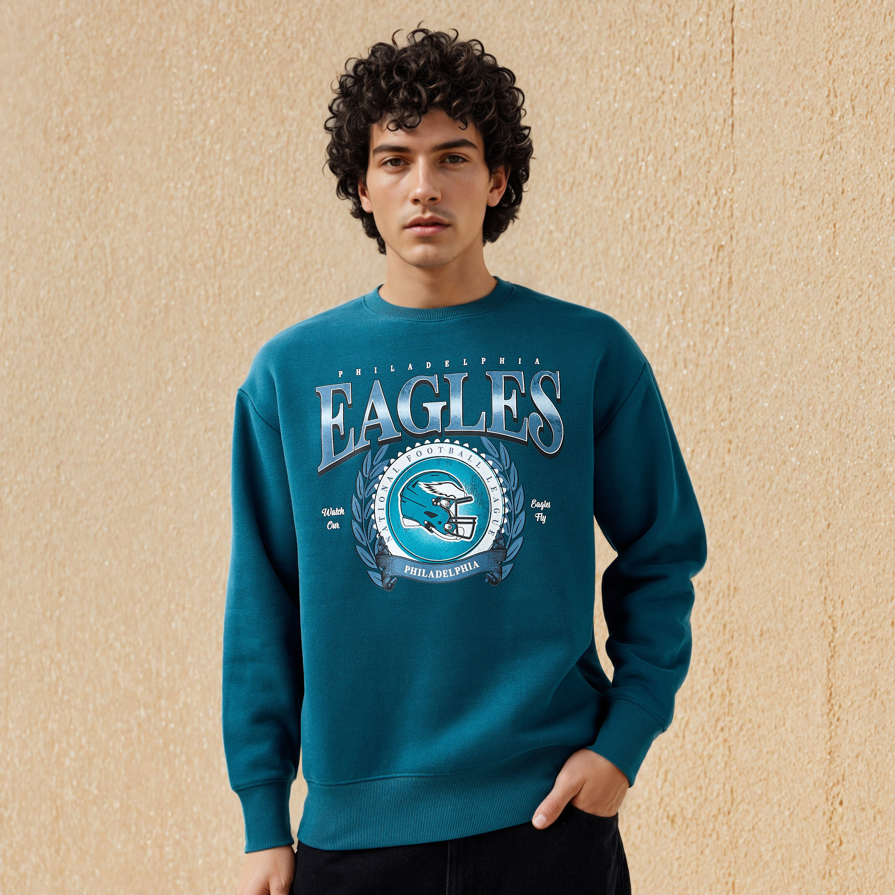 Philadelphia Eagles NFL Men Relaxed Fit Sweatshirt-men-winterwear-hoodiesandsweatshirts-image-1