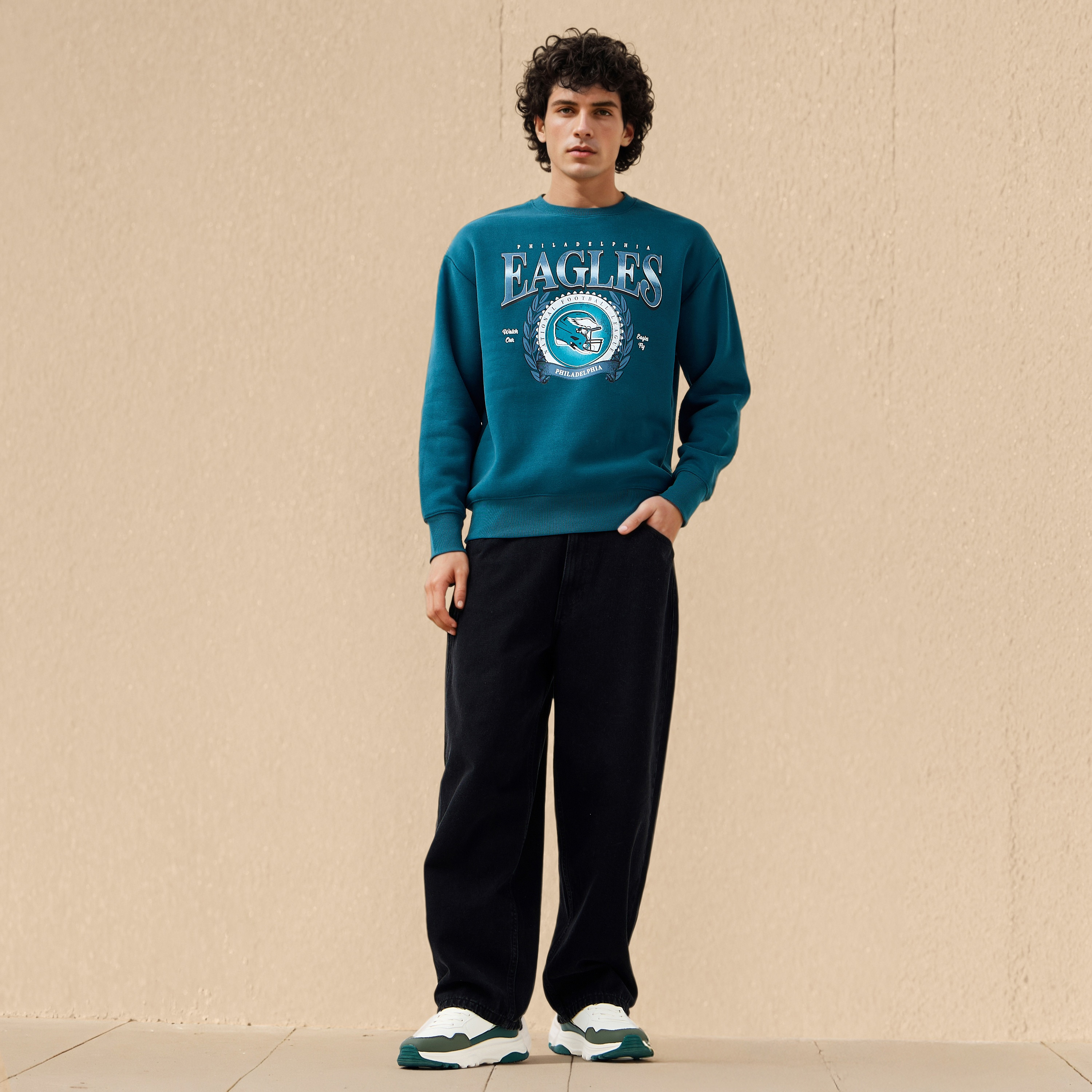 Philadelphia Eagles NFL Men Relaxed Fit Sweatshirt-men-winterwear-hoodiesandsweatshirts-image-2